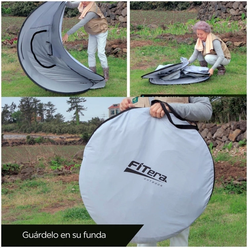CARPA MINARI SOMBRILLA PLEGABLE PLAYA CAMPING PROTECCIÓN UV IMPERMEABLE CP6 - 5