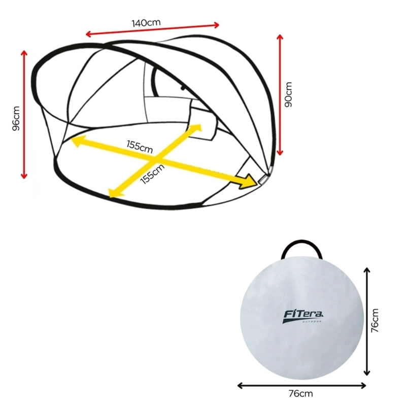 CARPA MINARI SOMBRILLA PLEGABLE PLAYA CAMPING PROTECCIÓN UV IMPERMEABLE CP6 - 6