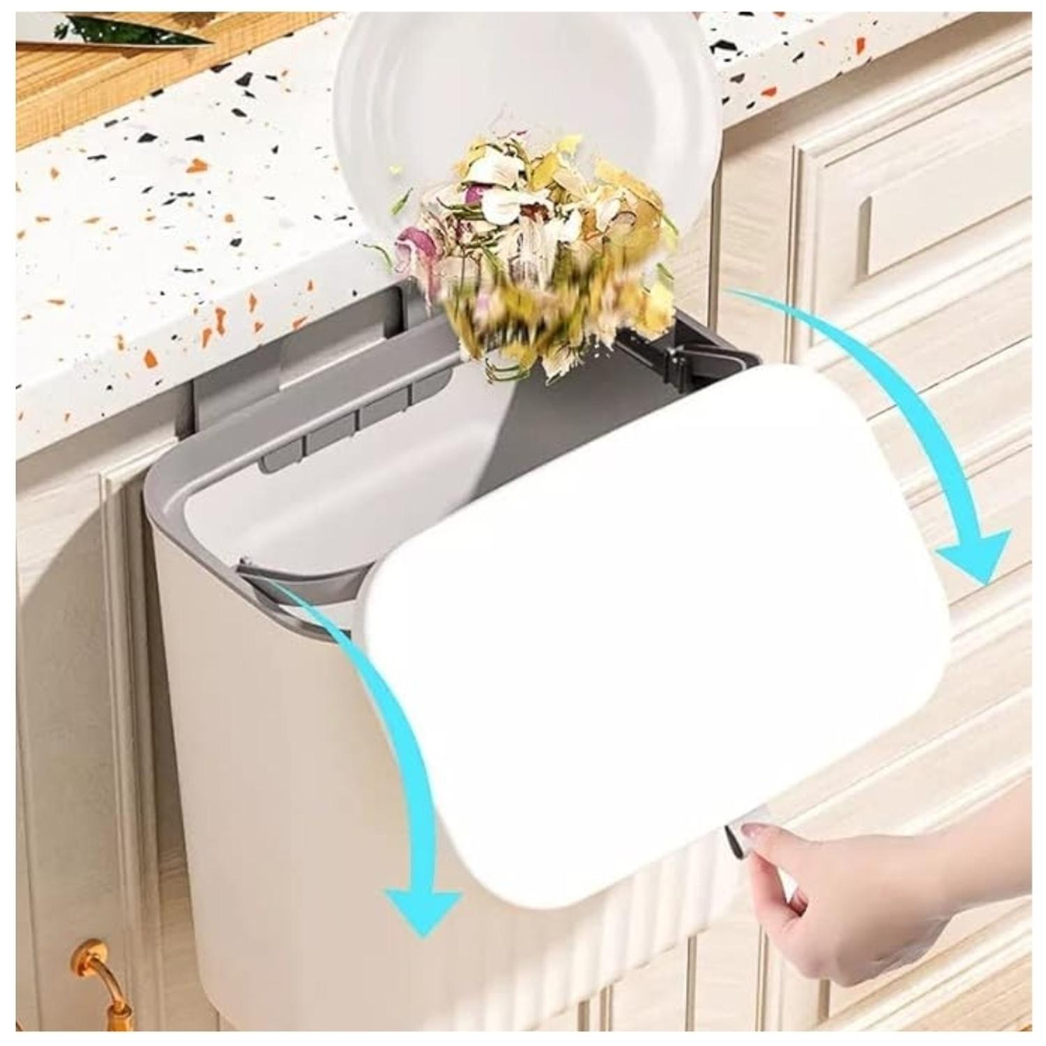 TACHO MINARI TB3 BLANCO BASURA COLGANTE TAPA MULTIUSOS - 2