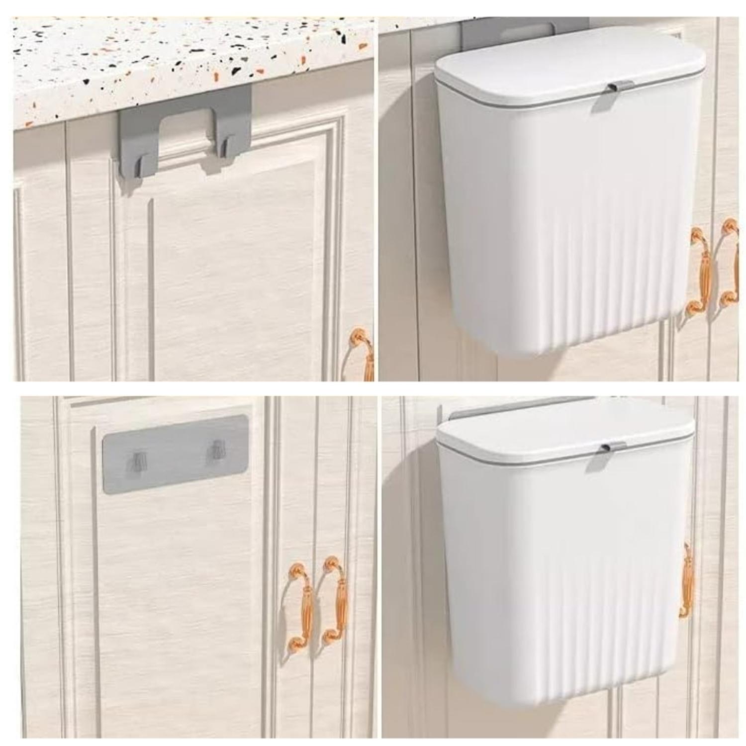 TACHO MINARI TB3 BLANCO BASURA COLGANTE TAPA MULTIUSOS - 4