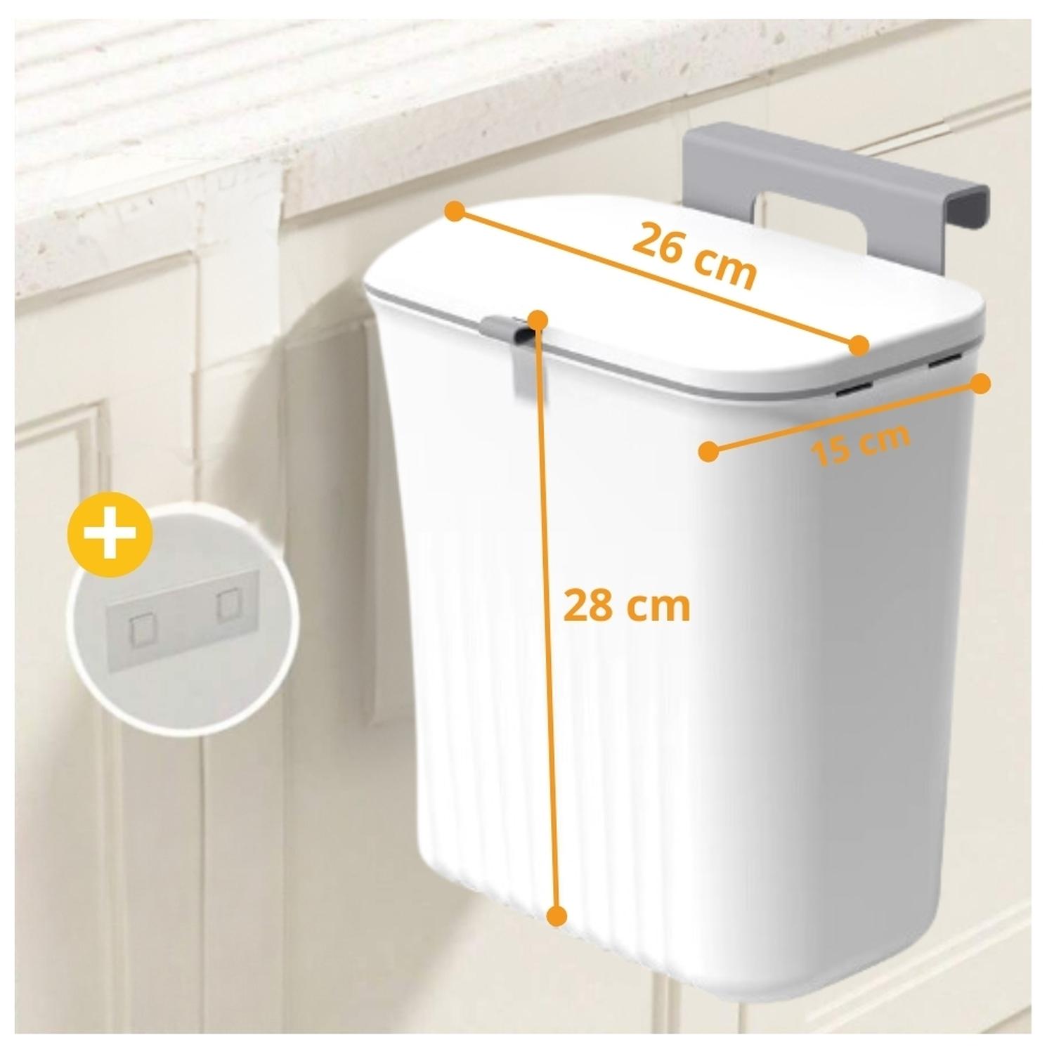 TACHO MINARI TB3 BLANCO BASURA COLGANTE TAPA MULTIUSOS - 6