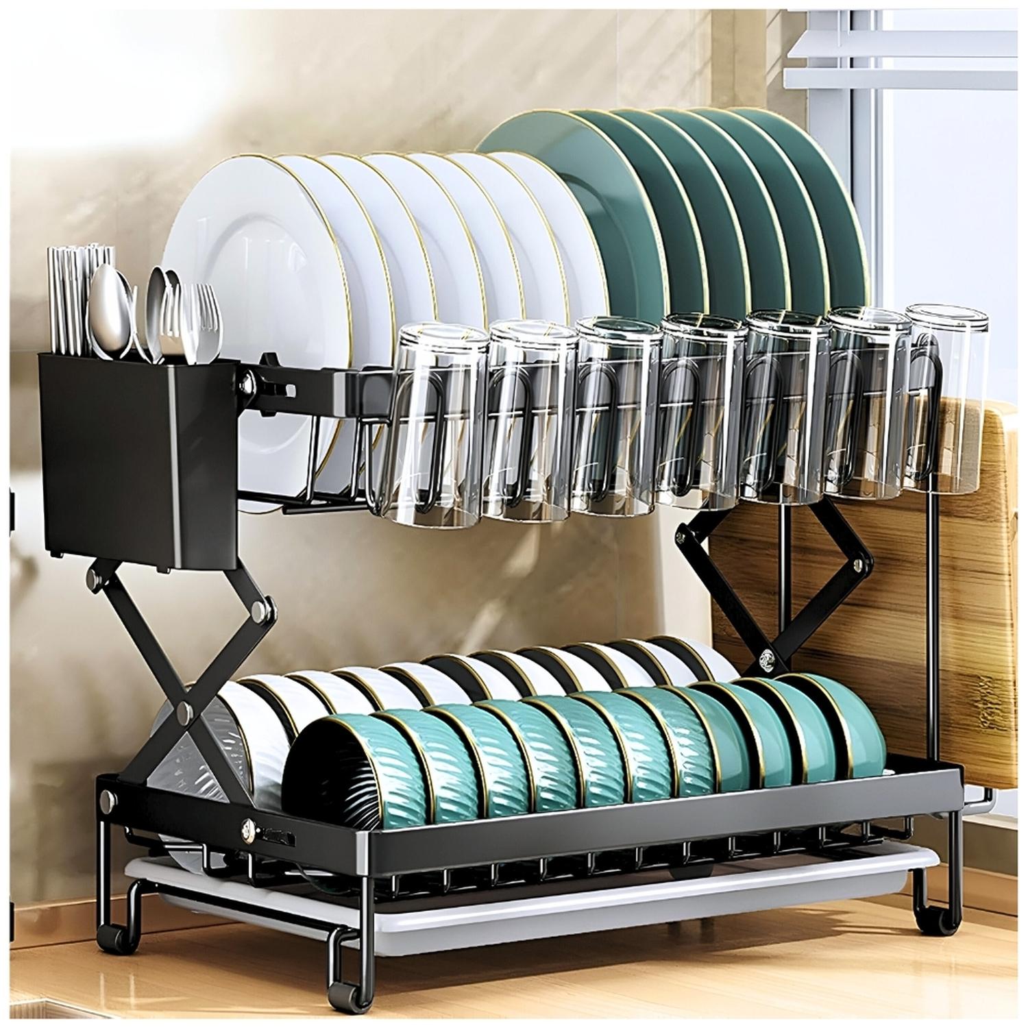 ESTANTE ESCURRIDOR DE PLATOS ELEGANTE Y MODERNO 32E - 8