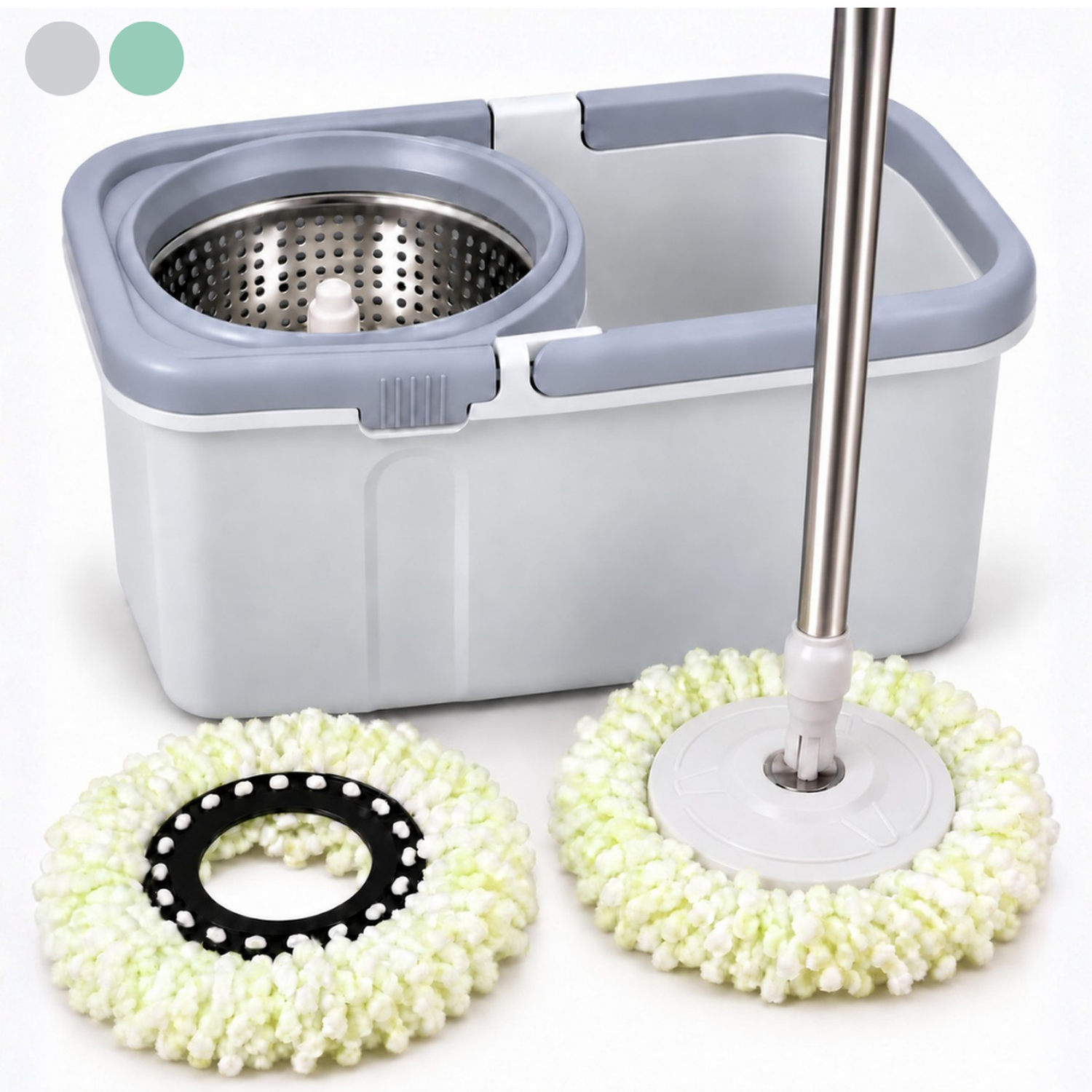 TRAPEADOR CENTRIFUGADOR CON BALDE ESCURRIDOR 360° T02V - COLOR ALEATORIO - 1