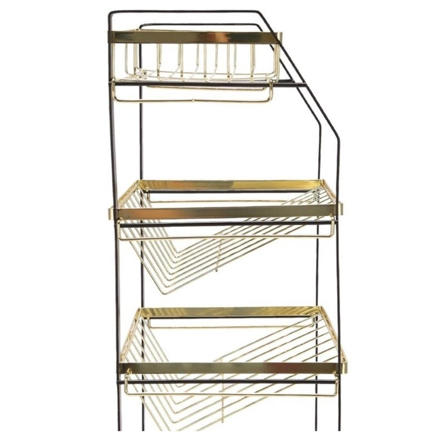 ESTANTE ORGANIZADOR DE COCINA ALACENA 4 NIVELES DORADO 65V - 3