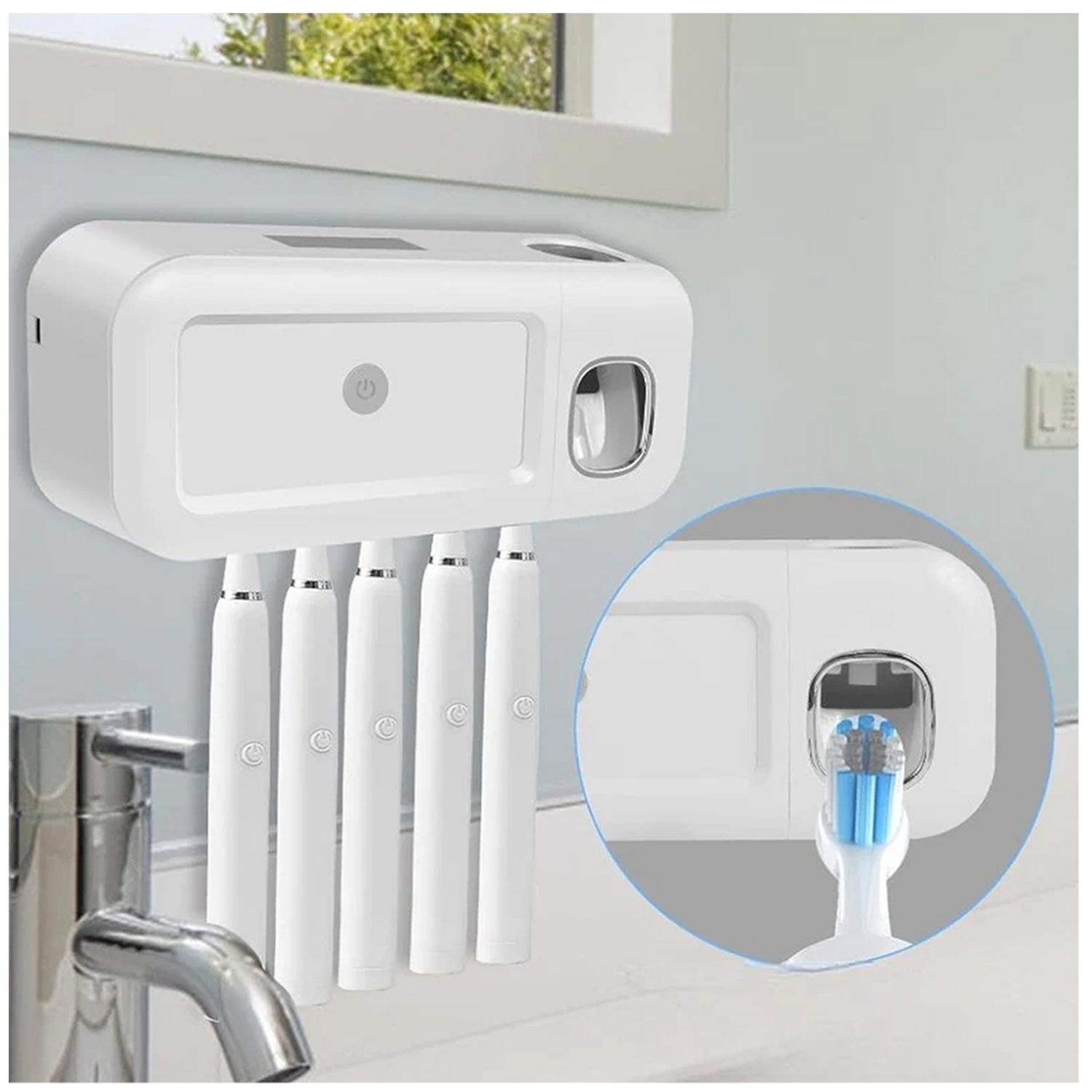 PORTA CEPILLOS CON DISPENSADOR Y ESTERILIZADOR UV RECARGABLE DC30 - 2