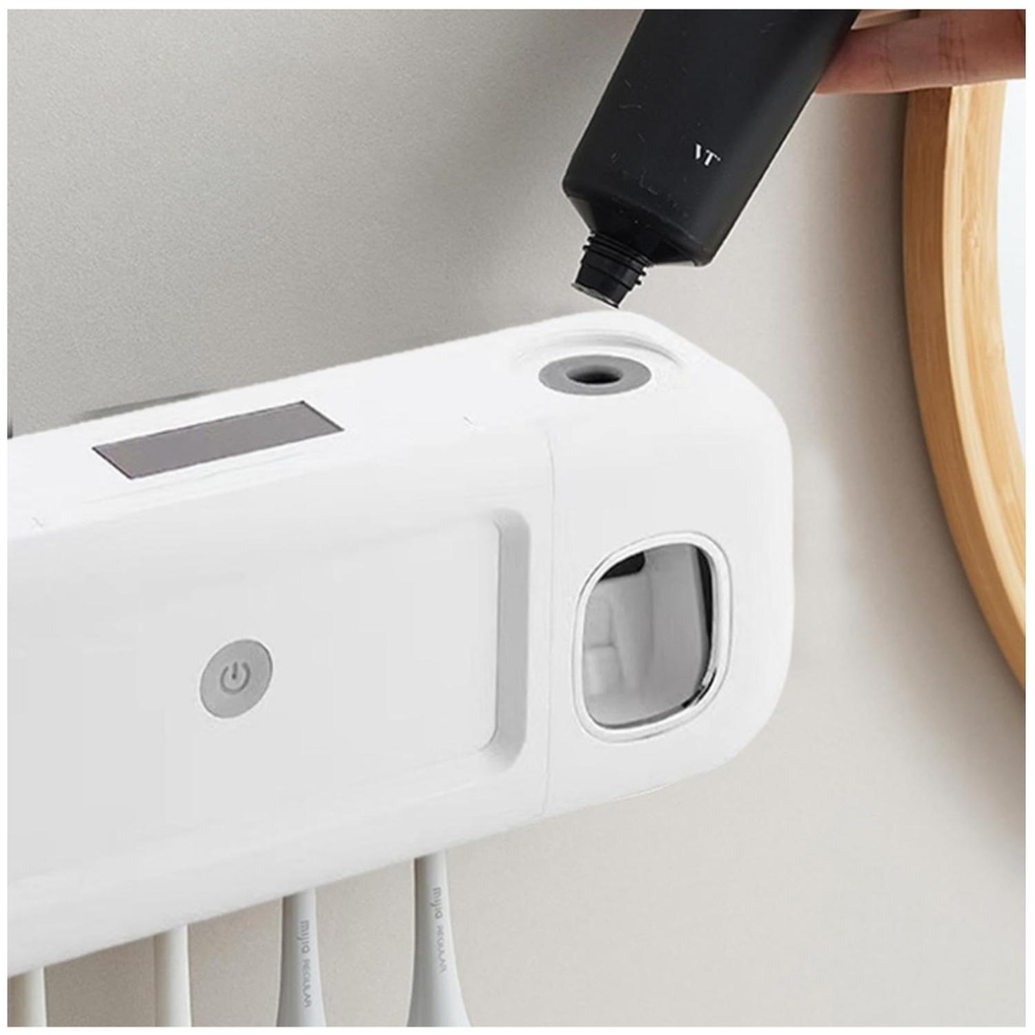 PORTA CEPILLOS CON DISPENSADOR Y ESTERILIZADOR UV RECARGABLE DC30 - 3