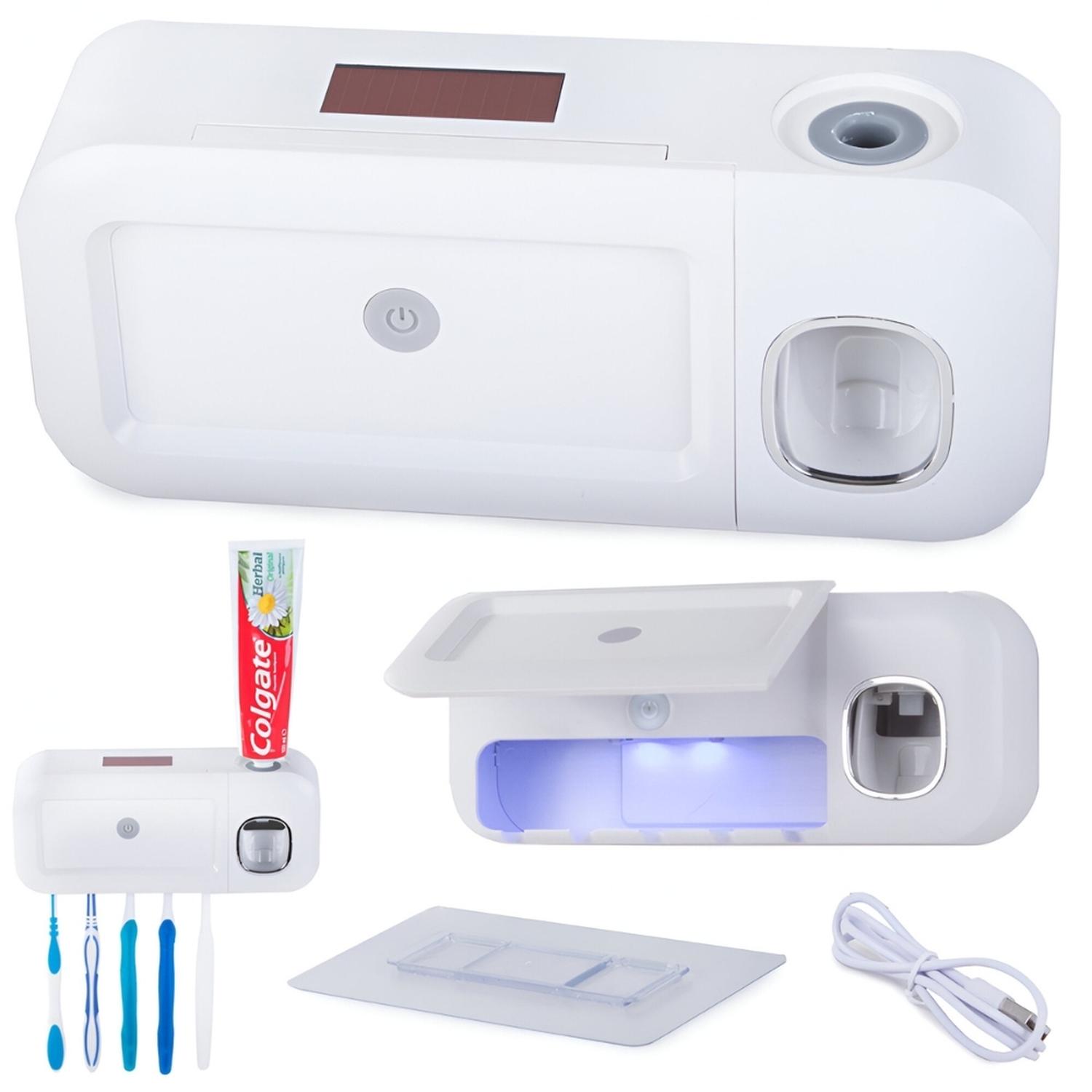 PORTA CEPILLOS CON DISPENSADOR Y ESTERILIZADOR UV RECARGABLE DC30 - 4