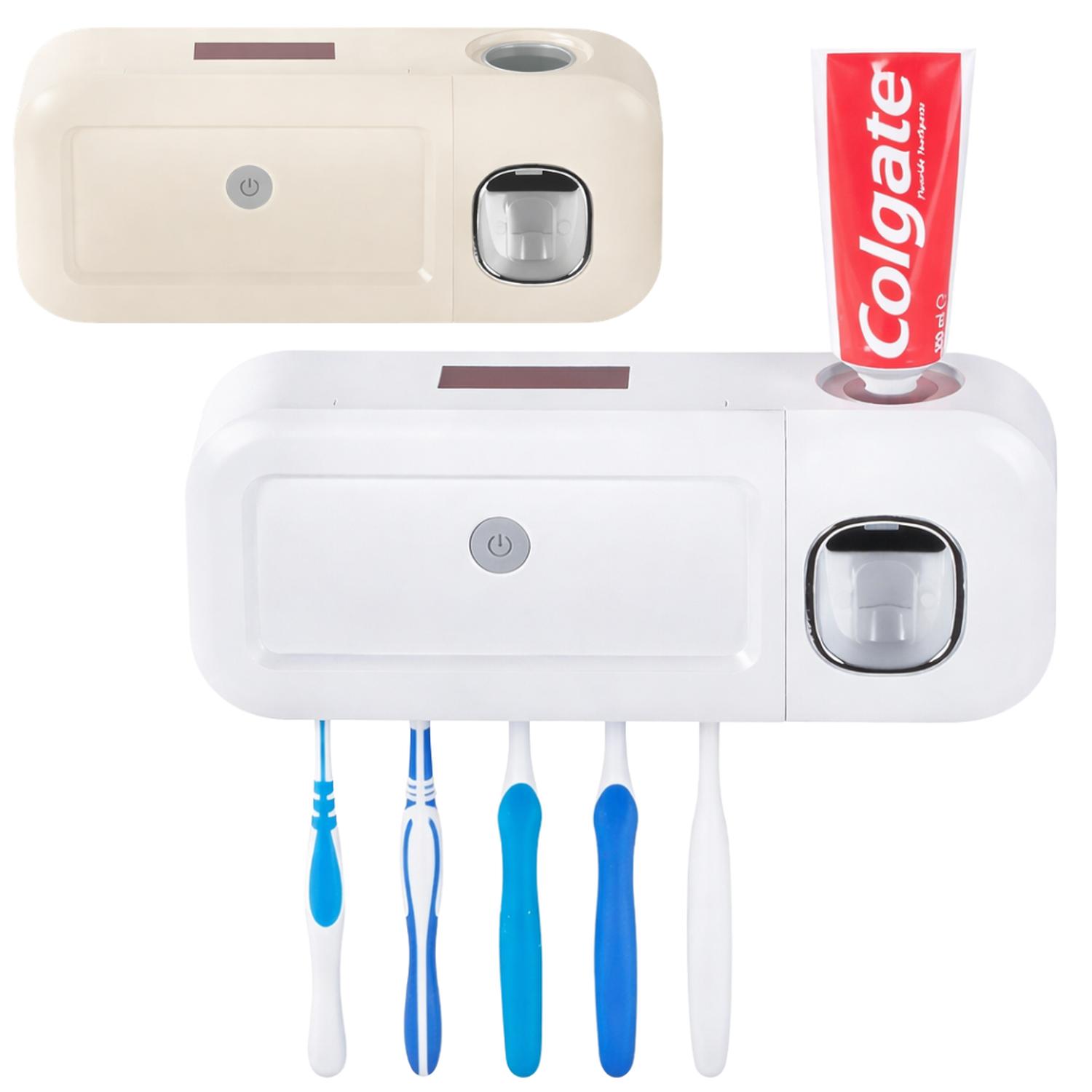 PORTA CEPILLOS CON DISPENSADOR Y ESTERILIZADOR UV RECARGABLE DC30 - 7