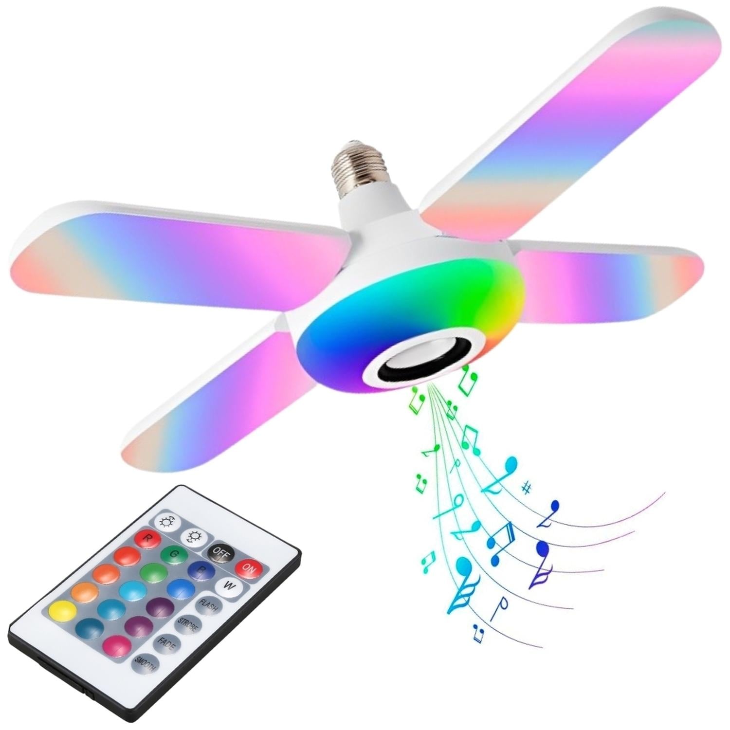 FOCO PARLANTE RGB LUZ LED MULTICOLOR 4 ASPAS CON BLUETOOTH 5.0 G50 - 1