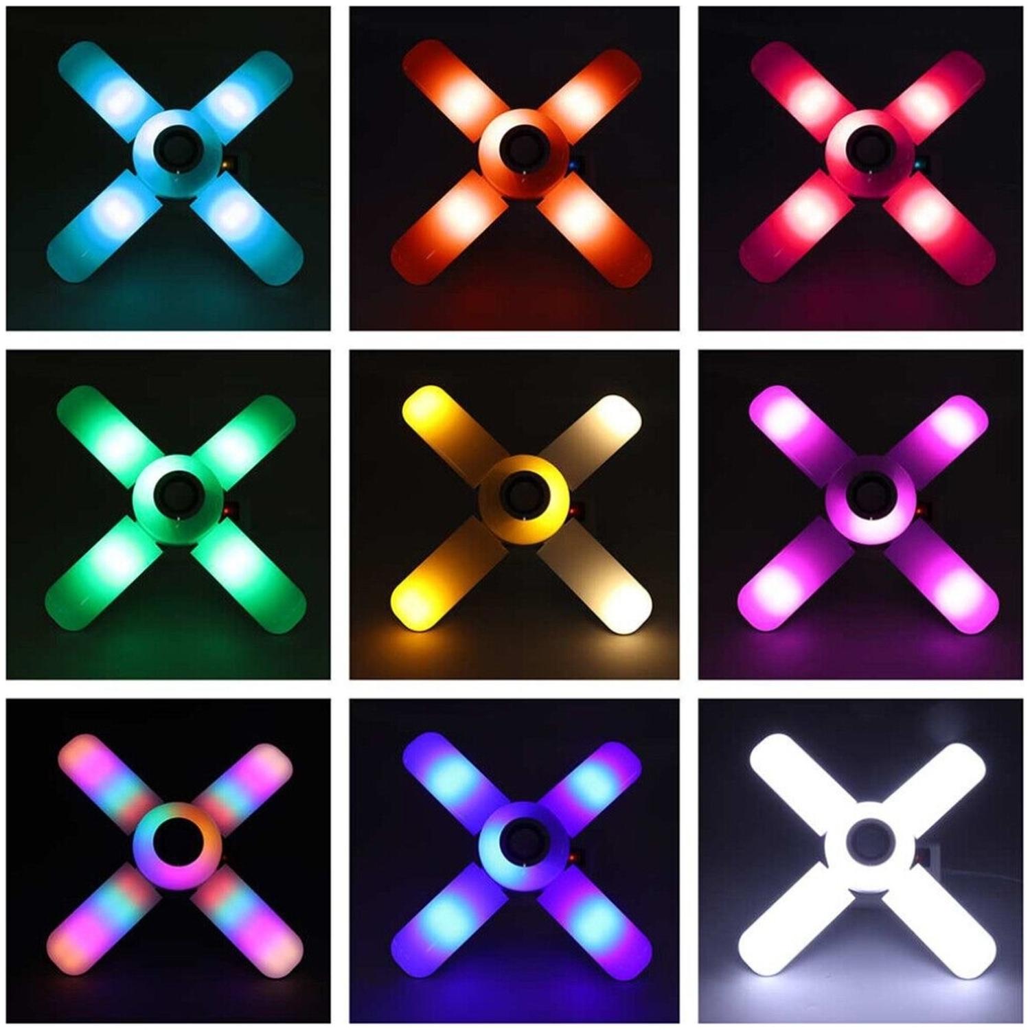 FOCO PARLANTE RGB LUZ LED MULTICOLOR 4 ASPAS CON BLUETOOTH 5.0 G50 - 5
