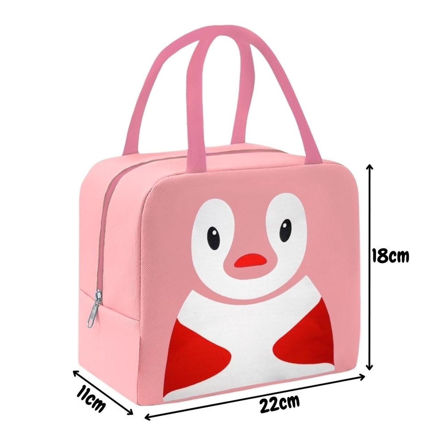 LONCHERA TÉRMICA PARA NIÑOS DISEÑO PINGÜINO ROSADO 067L - 4