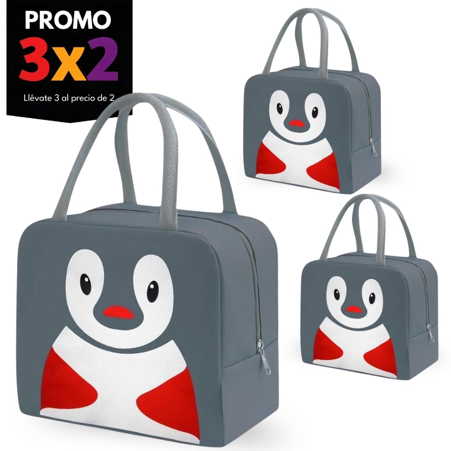 PROMO 3X2 LONCHERA TÉRMICA PARA NIÑOS DISEÑO PINGÜINO GR 067L - 1