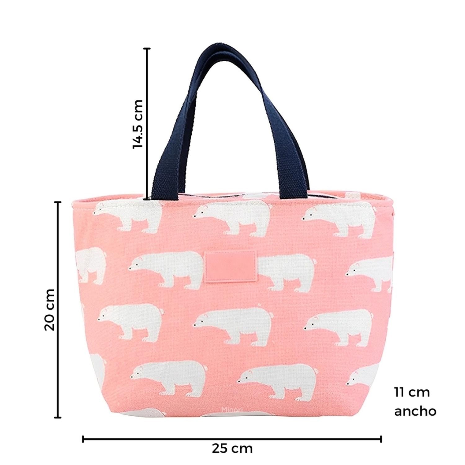 LONCHERA TÉRMICA DE ALIMENTOS BOLSO IMPERMEABLE OSO ROSA 17L - 4