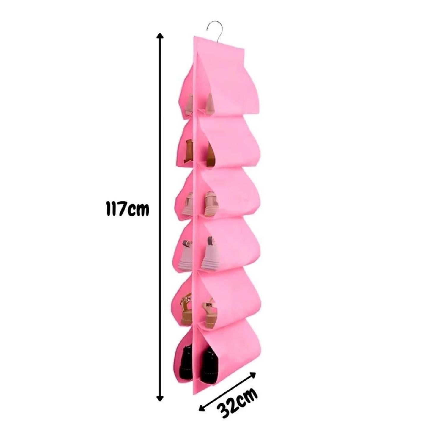 COLGADOR ORGANIZADOR DE ZAPATOS PARA CLOSET ROSA 019C - 4