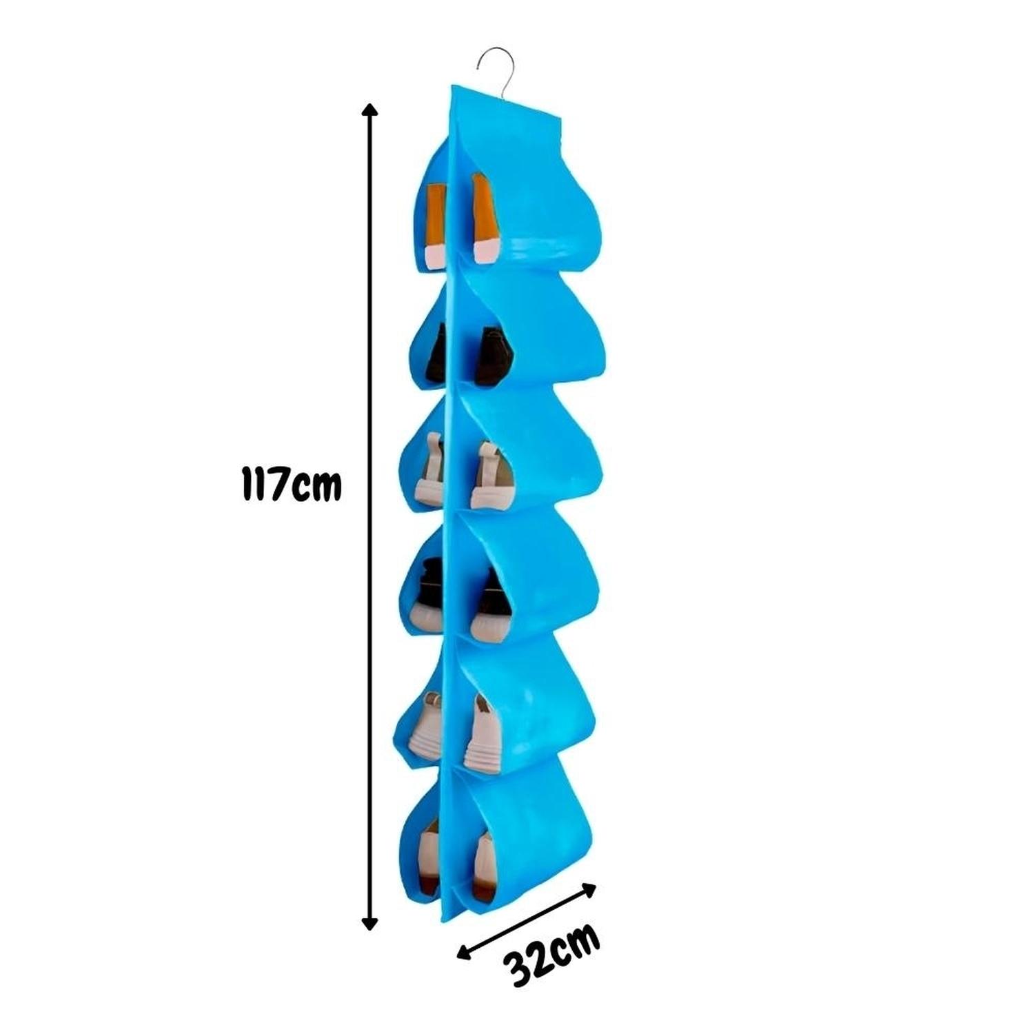 PACK X3 COLGADOR ORGANIZADOR DE ZAPATOS PARA CLOSET CELESTE 019C - 3