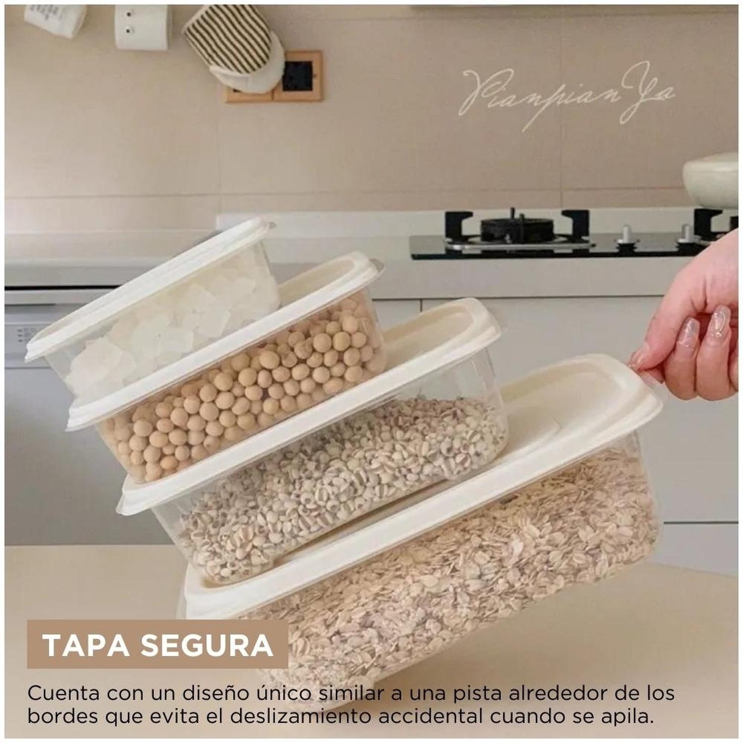PACK X3 SET 4 TÁPER RECIPIENTE CONTENEDOR PARA ORGANIZAR ALIMENTOS 33V - 6