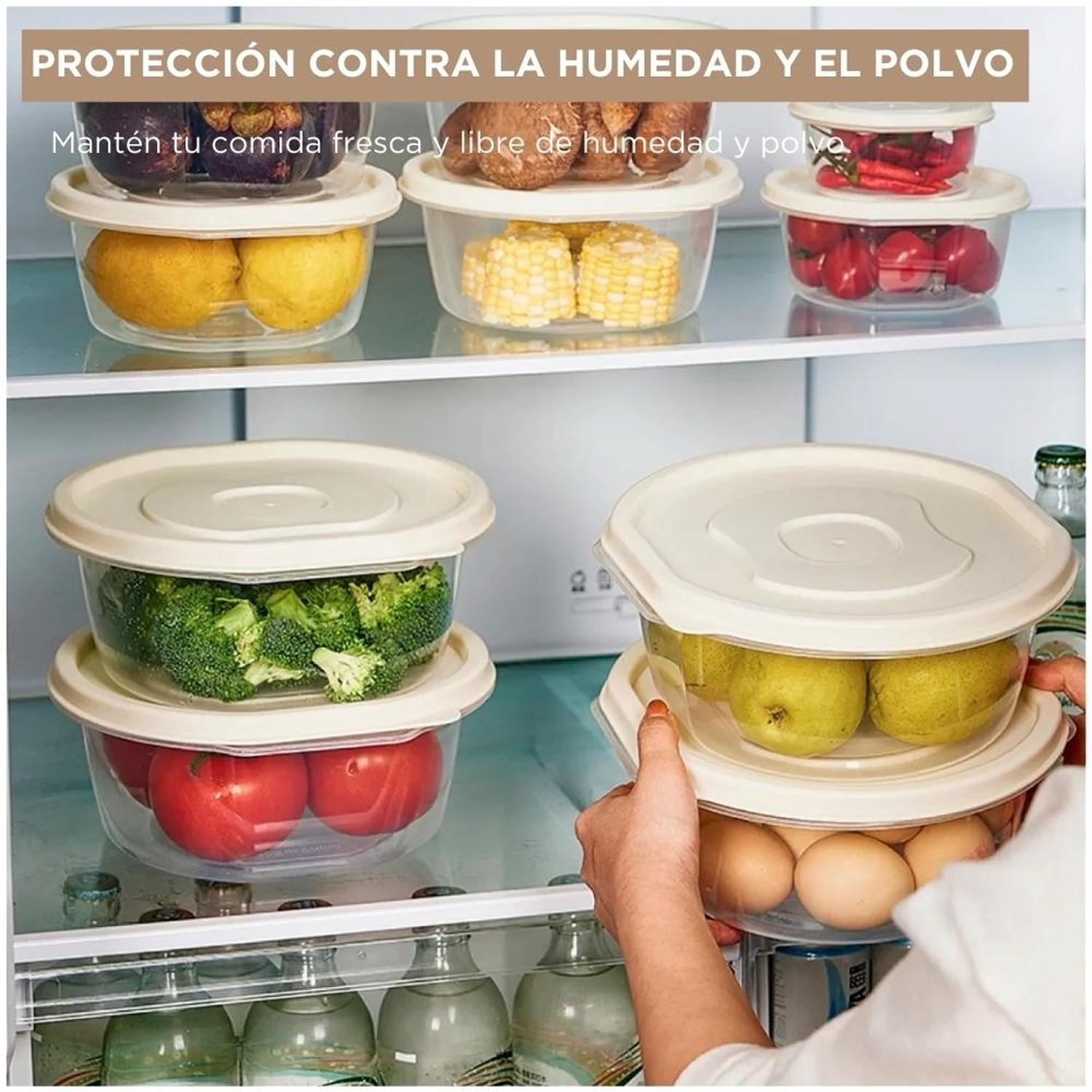 PACK X3 SET 3 TÁPER RECIPIENTE CONTENEDOR PARA ORGANIZAR ALIMENTOS 32V - 2