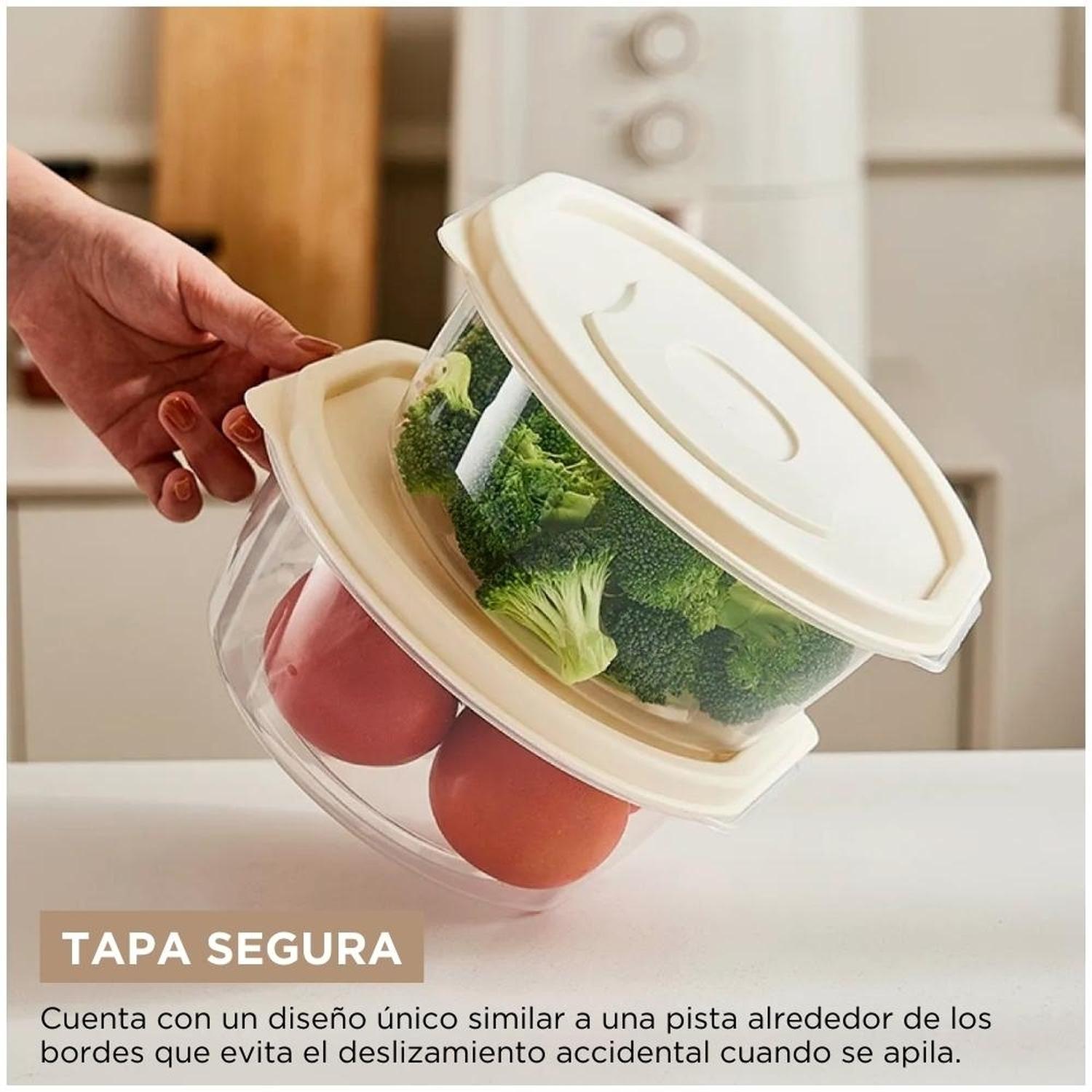PACK X3 SET 3 TÁPER RECIPIENTE CONTENEDOR PARA ORGANIZAR ALIMENTOS 32V - 3