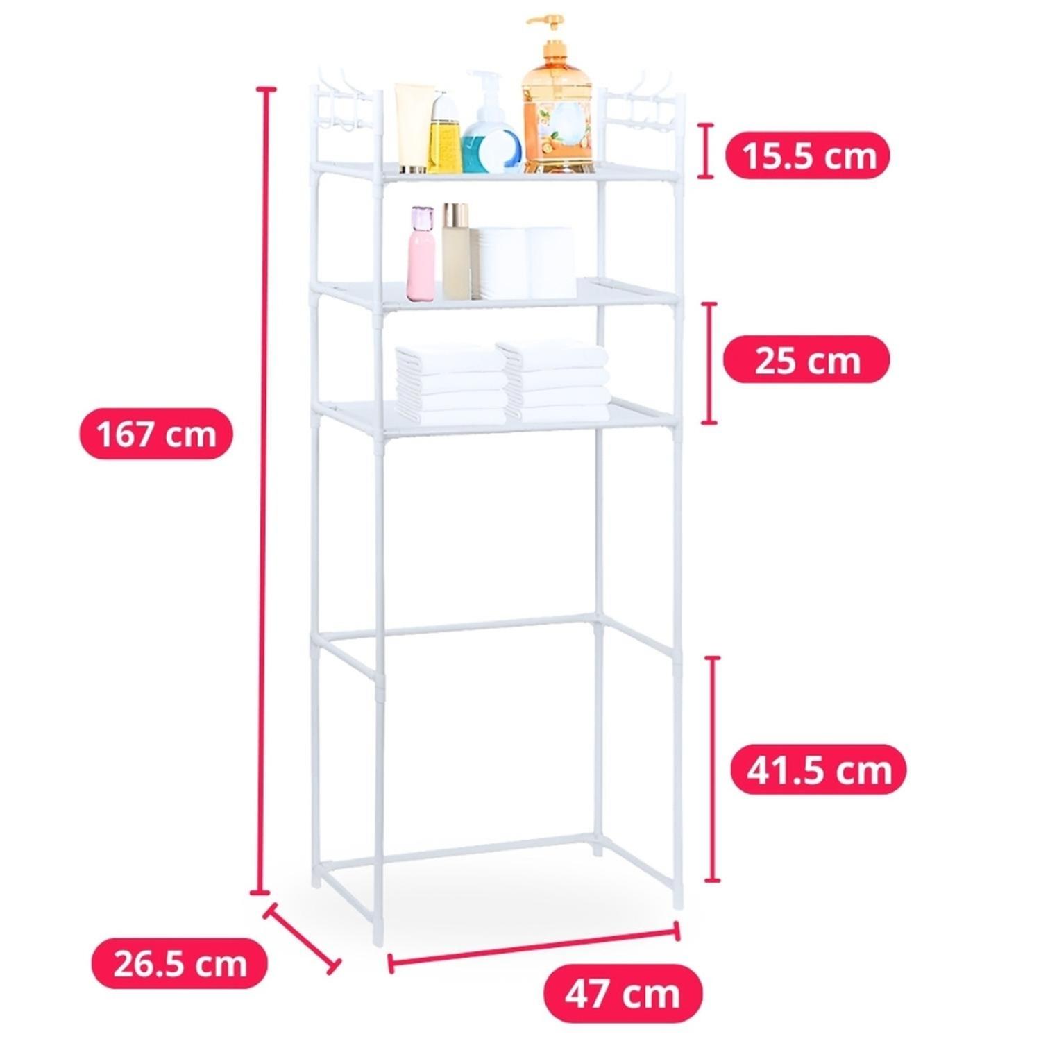 ESTANTE ORGANIZADOR DE BAÑO SOBRE INODORO MULTIUSOS BL 169B - 6