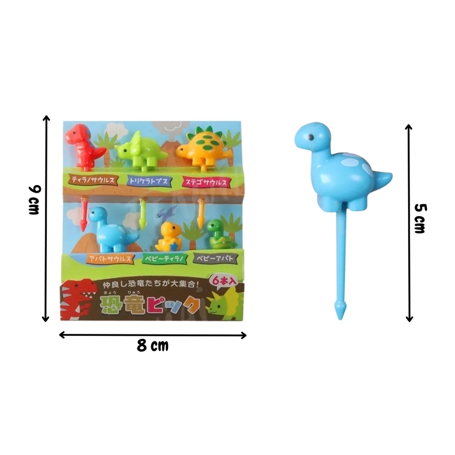 PACK X3 JUEGO MINI TENEDORES DINOSAURIO PARA FRUTAS DE NIÑOS 871T - 5