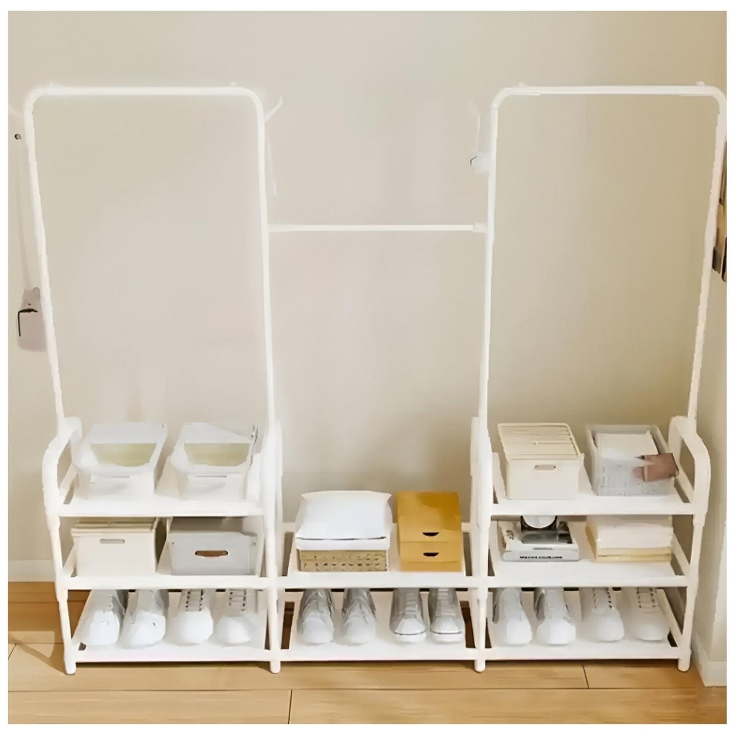 PERCHERO ORGANIZADOR ZAPATERA COLGADOR DE ROPA MULTIFUNCIONAL BL PZ30 - 2