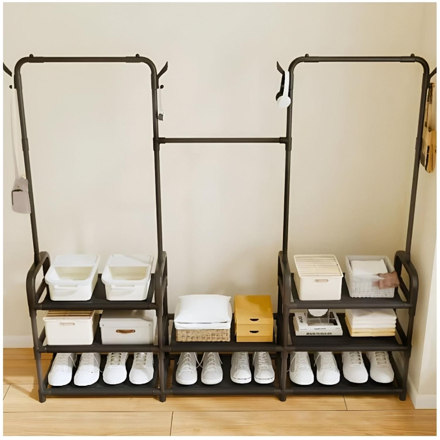 PERCHERO ORGANIZADOR ZAPATERA COLGADOR DE ROPA MULTIFUNCIONAL NG PZ30 - 2