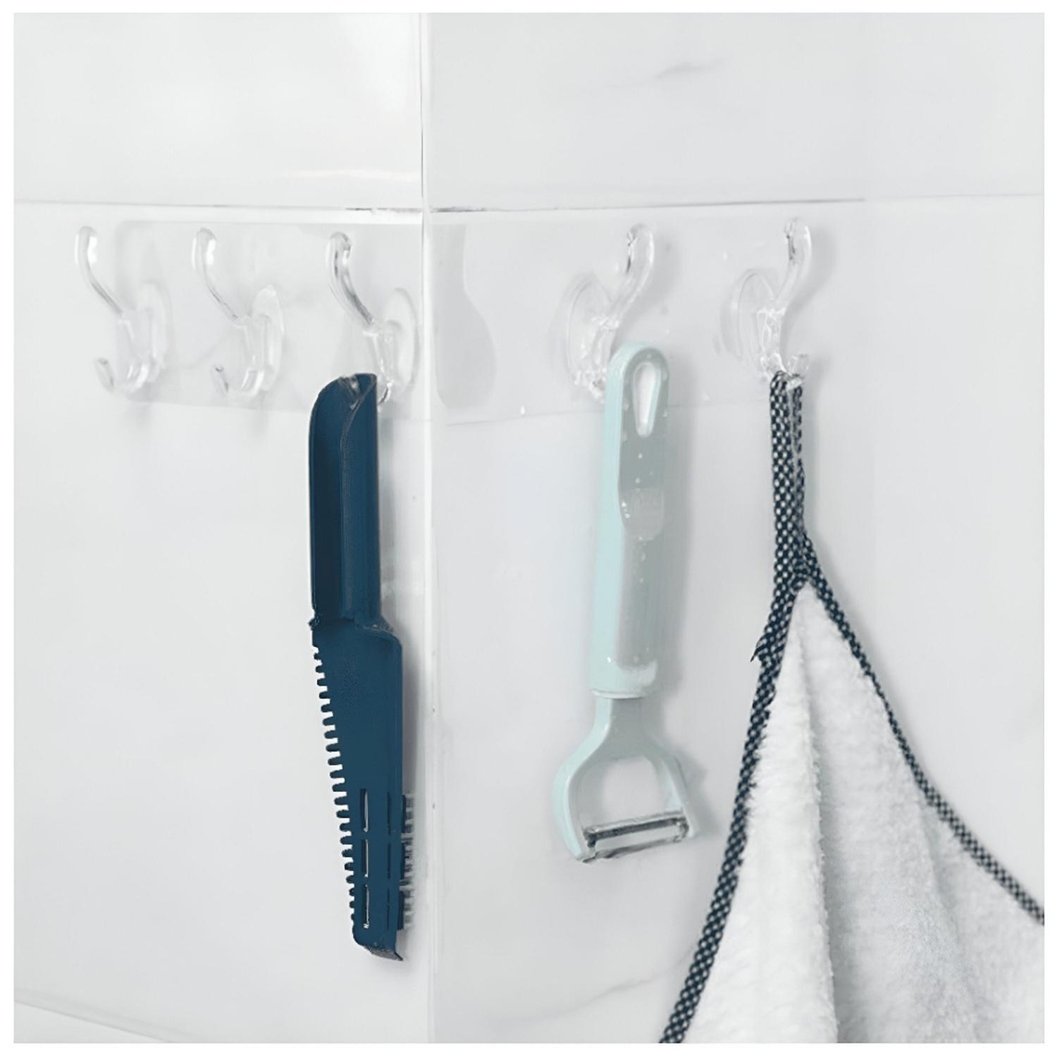 PACK X6 PERCHERO ORGANIZADOR ADHESIVO COLGADOR DE PARED PA60 - 6