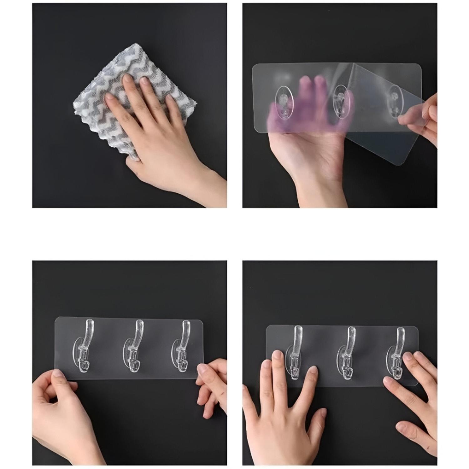 PACK X6 PERCHERO ORGANIZADOR ADHESIVO COLGADOR DE PARED PA60 - 7