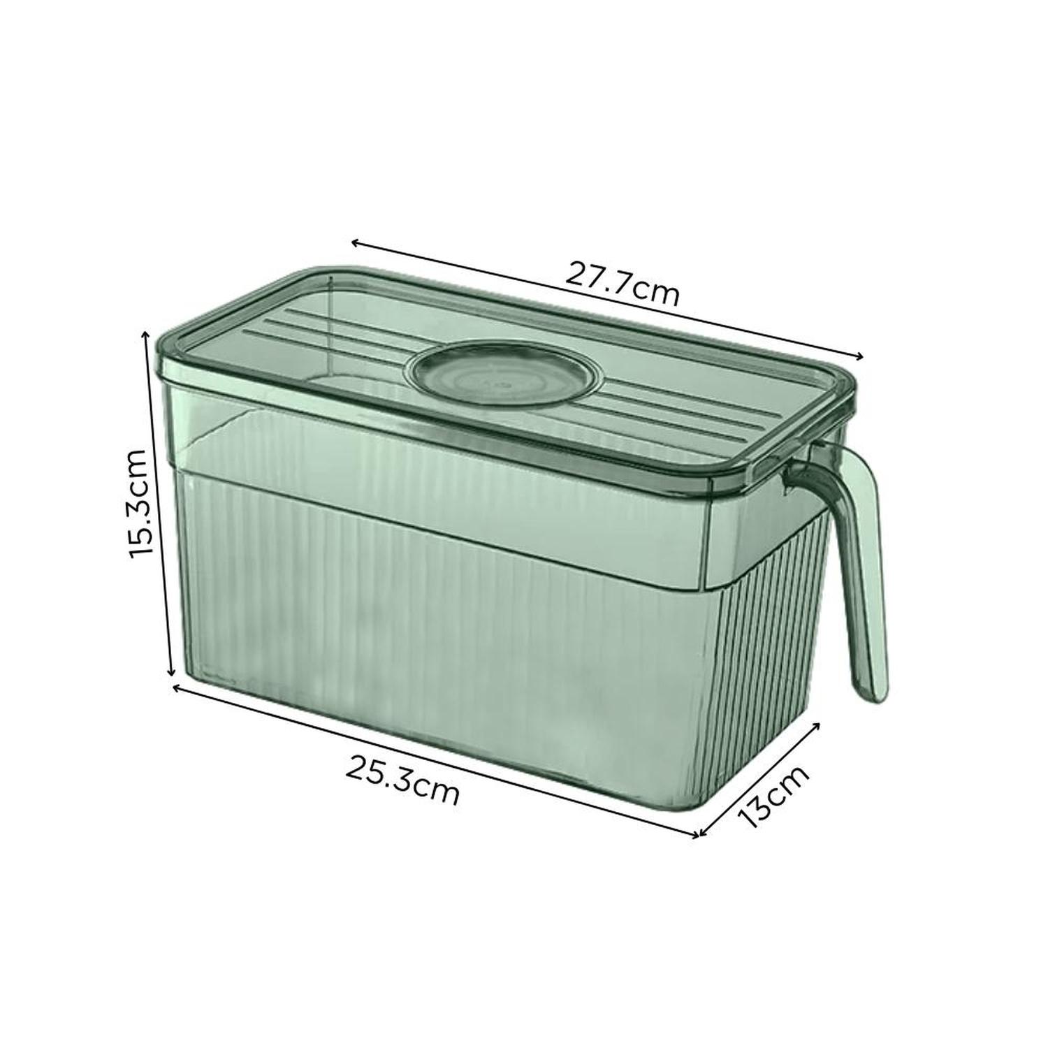 PACK X3 CONTENEDOR ORGANIZADOR DE FRUTAS Y VERDURAS CON TAPA V T14 - 5