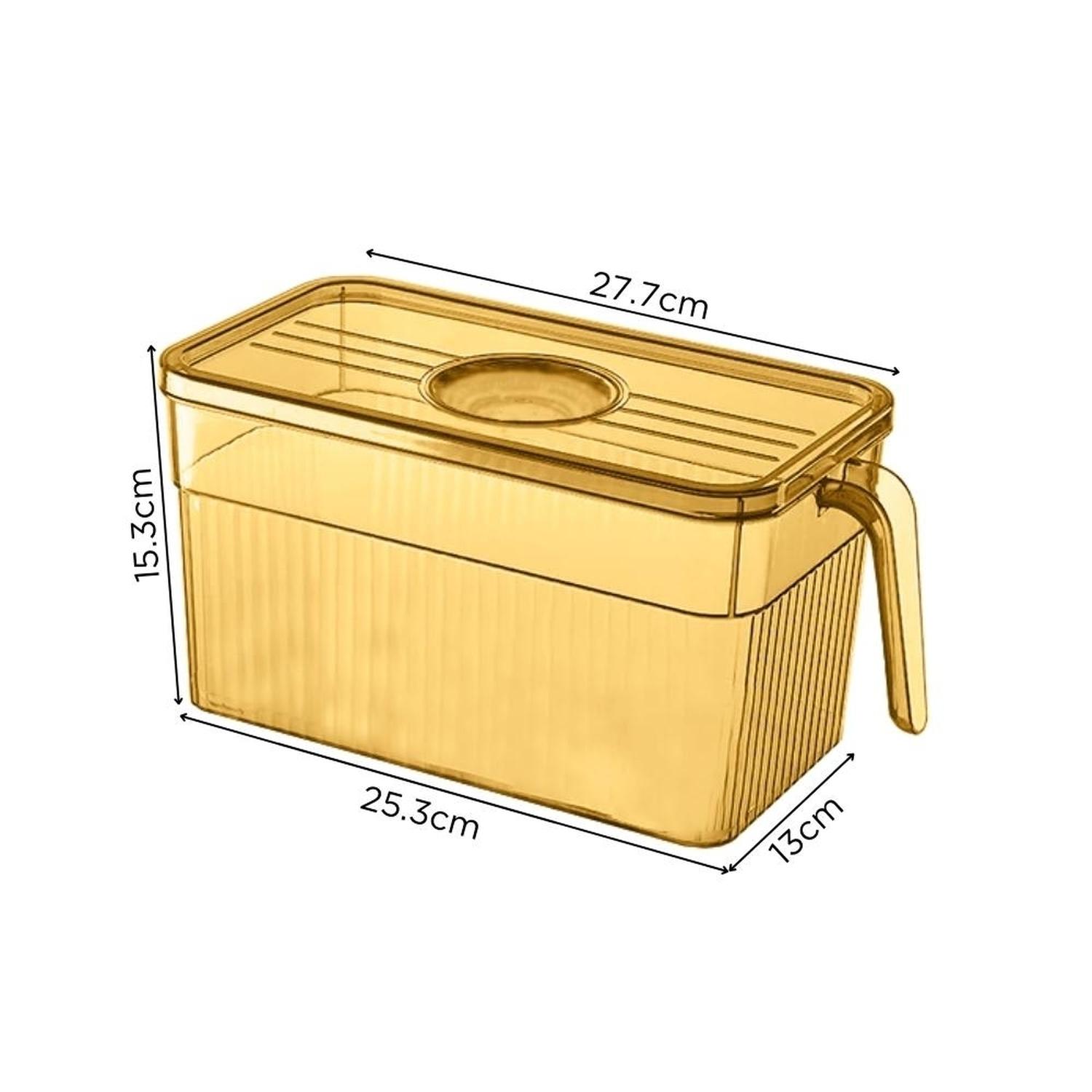 PACK X3 CONTENEDOR ORGANIZADOR DE FRUTAS Y VERDURAS CON TAPA AM T14 - 5