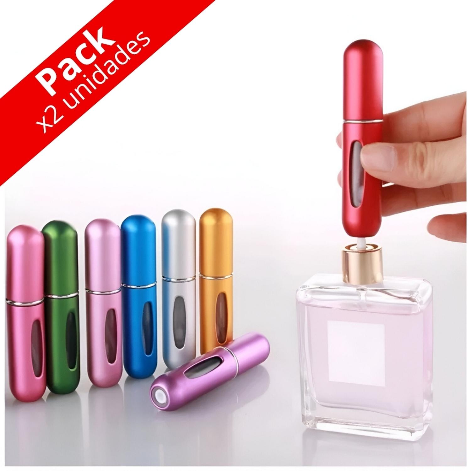 PACK X2 DISPENSADOR ATOMIZADOR DE PERFUME PARA VIAJE PORTÁTIL Y RECARGABLE 5ML A15 - 1
