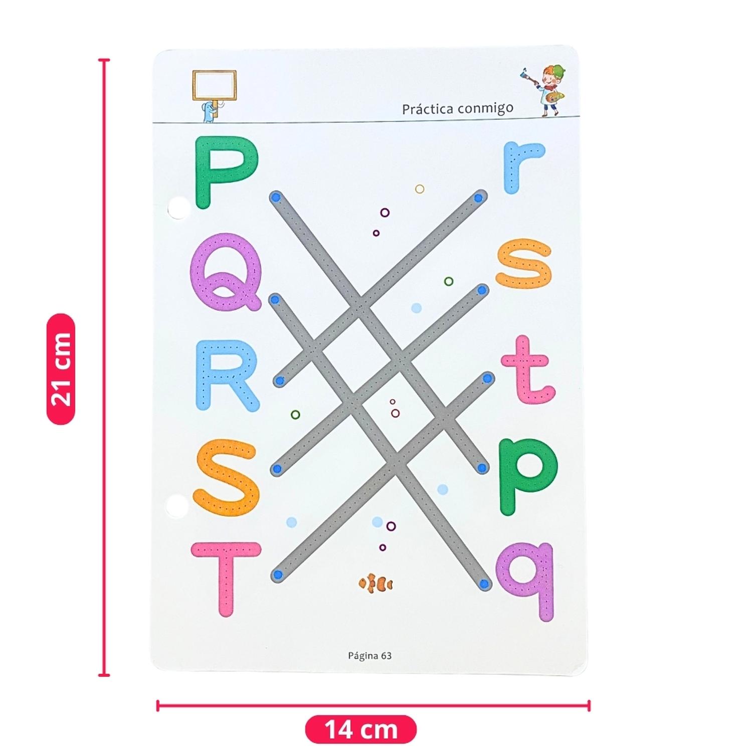 LIBRO DIDÁCTICO EDUCATIVO LÍNEA DE TRAZO PUNTO A PUNTO M LE1 - 5