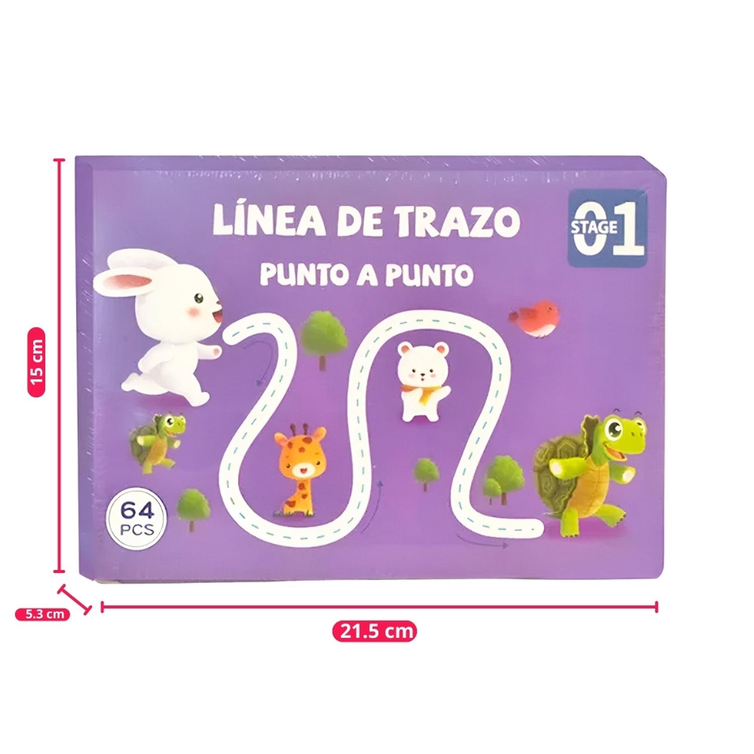 LIBRO DIDÁCTICO EDUCATIVO LÍNEA DE TRAZO PUNTO A PUNTO M LE1 - 6