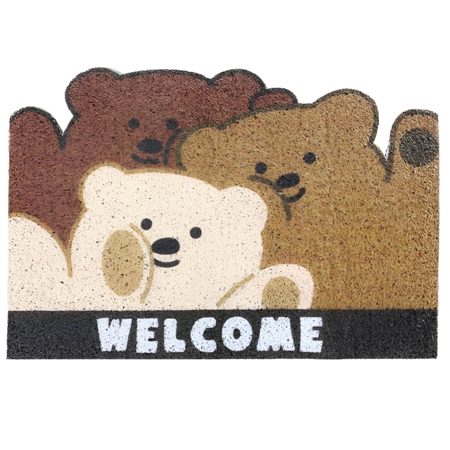 ALFOMBRA TAPETE BIENVENIDA PISO ANTIDESLIZANTE OSITO W 84A - 1