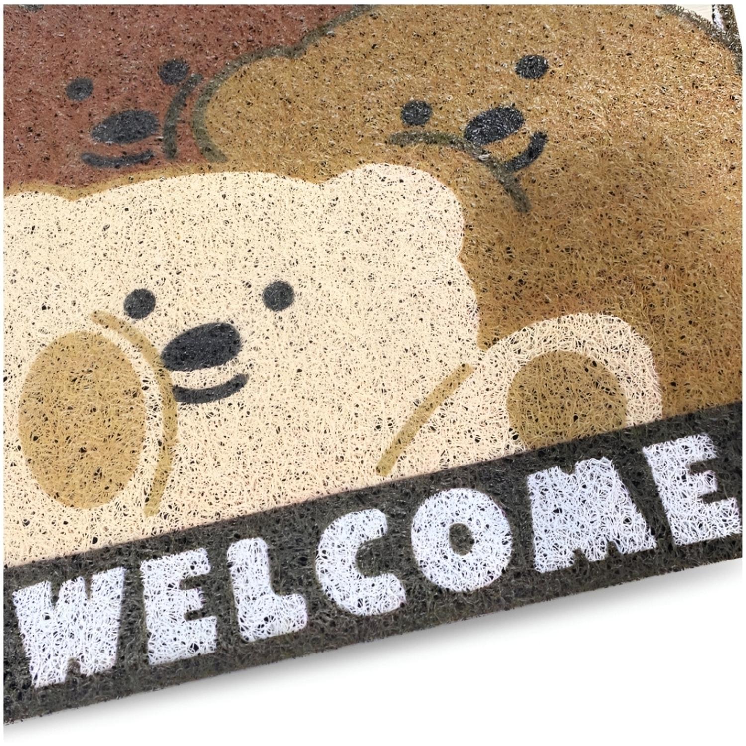 ALFOMBRA TAPETE BIENVENIDA PISO ANTIDESLIZANTE OSITO W 84A - 3