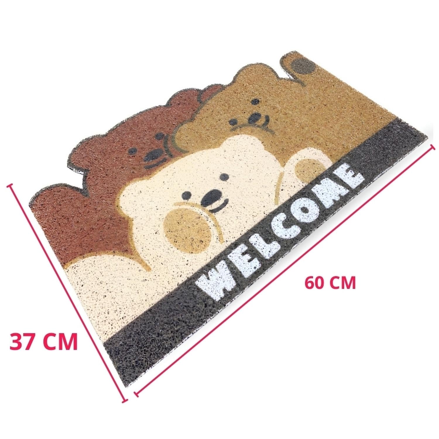 ALFOMBRA TAPETE BIENVENIDA PISO ANTIDESLIZANTE OSITO W 84A - 6