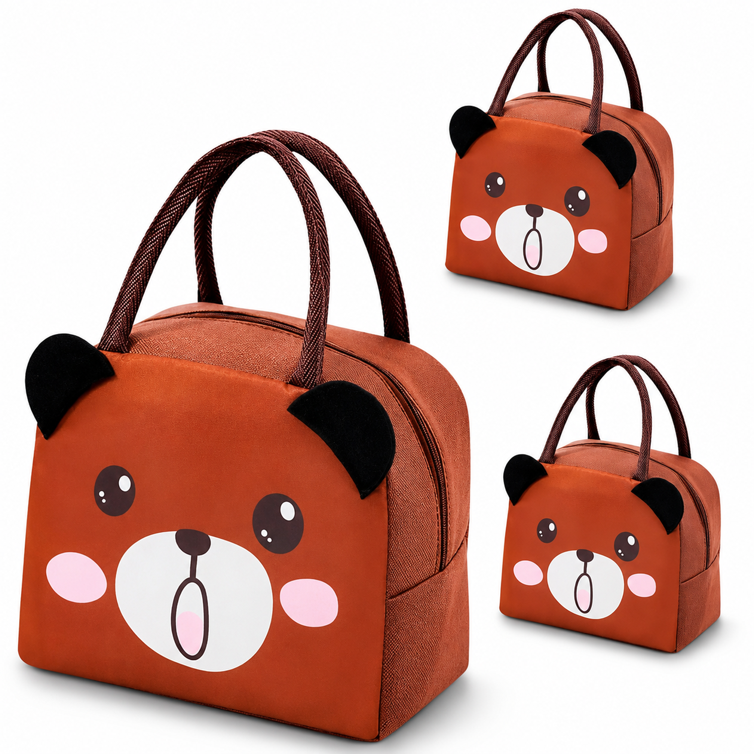PACK X3 LONCHERA TÉRMICA INFANTIL DISEÑO OSO MR 52L - 1
