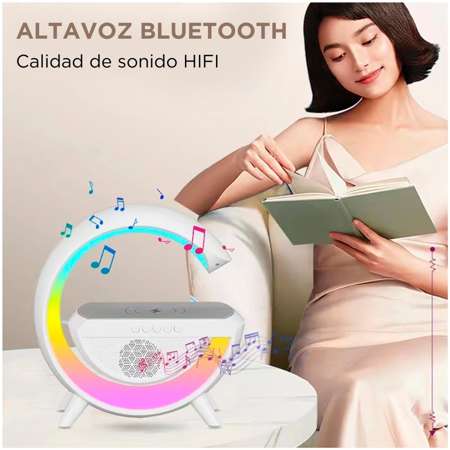 LÁMPARA LUCES RGB 3EN1 CARGADOR INALÁMBRICO Y PARLANTE BLUETOOTH G90 - 3