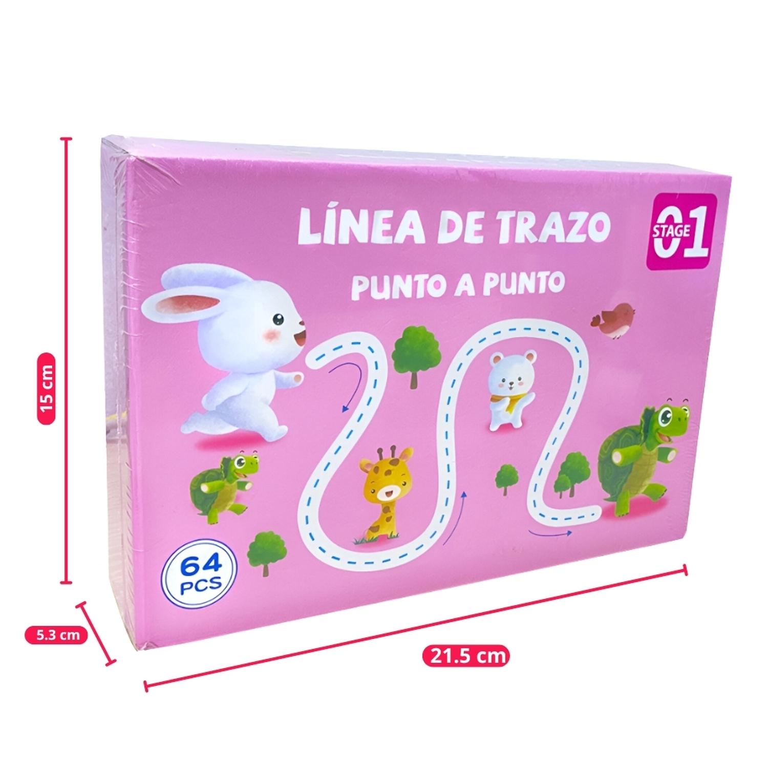 LIBRO DIDÁCTICO EDUCATIVO LÍNEA DE TRAZO PUNTO A PUNTO R LE1 - 6
