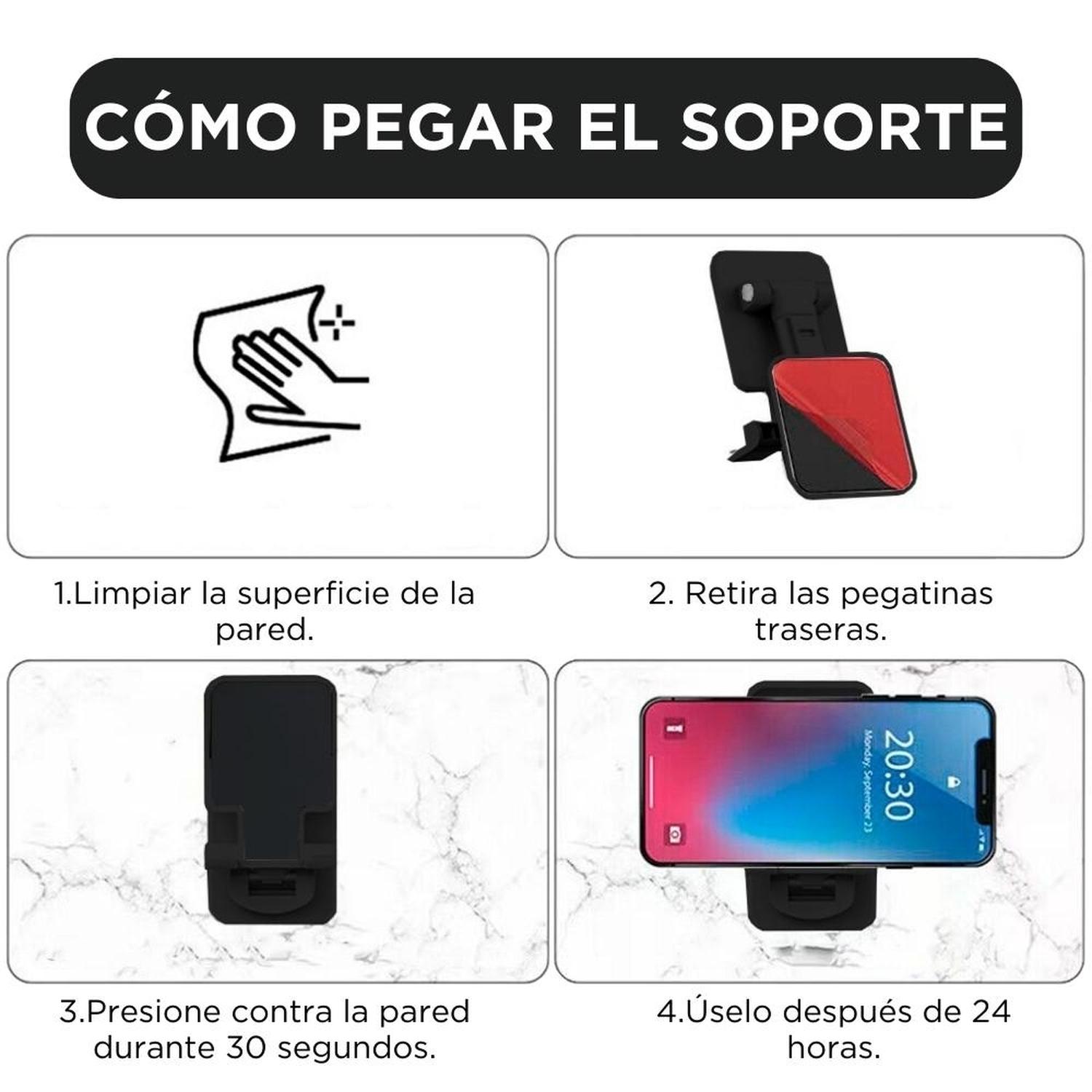 PACK X3 SOPORTE CELULAR AJUSTABLE 2EN1 PARED Y ESCRITORIO NG C08 - 5