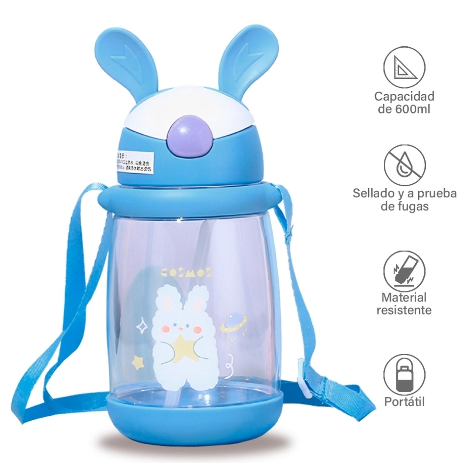 BOTELLA TOMATODO ANTI DERRAME PARA NIÑOS AZUL 958T - 1