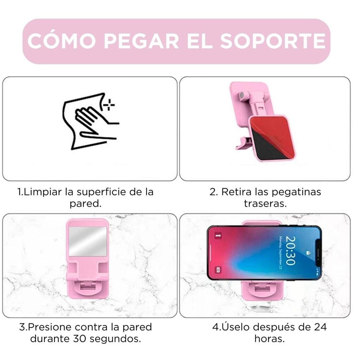 SOPORTE CELULAR AJUSTABLE COLGANTE PARA PARED Y ESCRITORIO 2EN1 RS C08 - 5