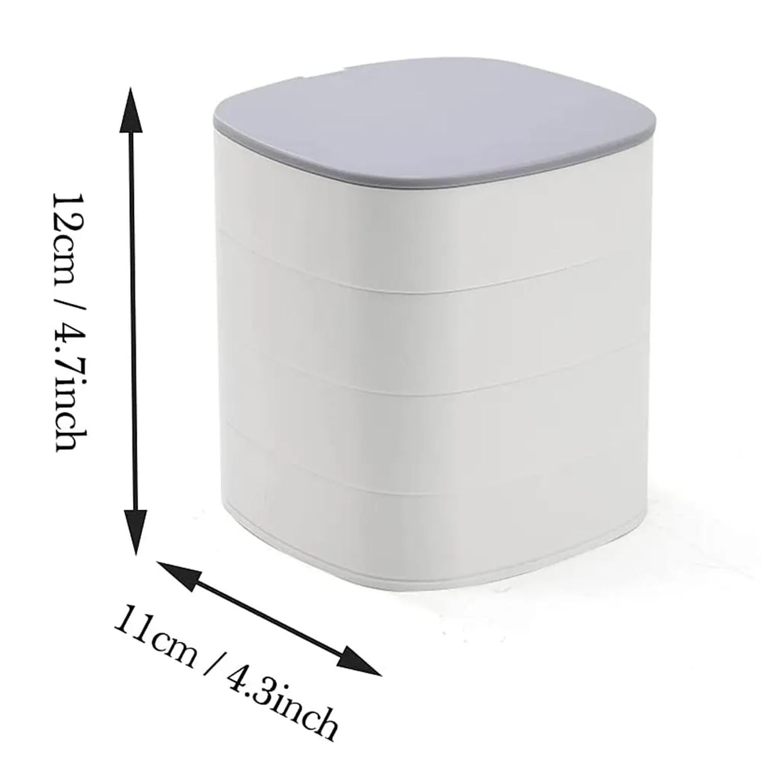 JOYERO ORGANIZADOR DE JOYAS ANILLOS 360° CON ESPEJO BL 56J - 4