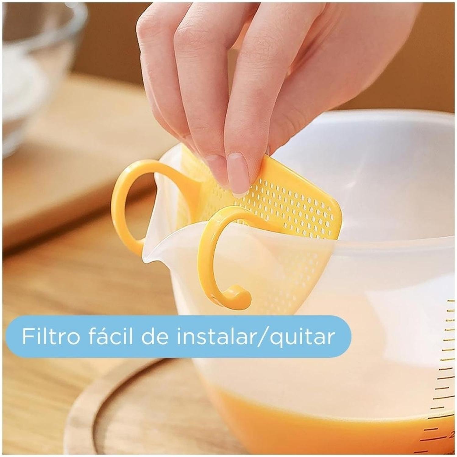PACK X6 TAZA MEDIDORA MEZCLADOR CON COLADOR ARROZ HUEVOS 500ML T50 - 3