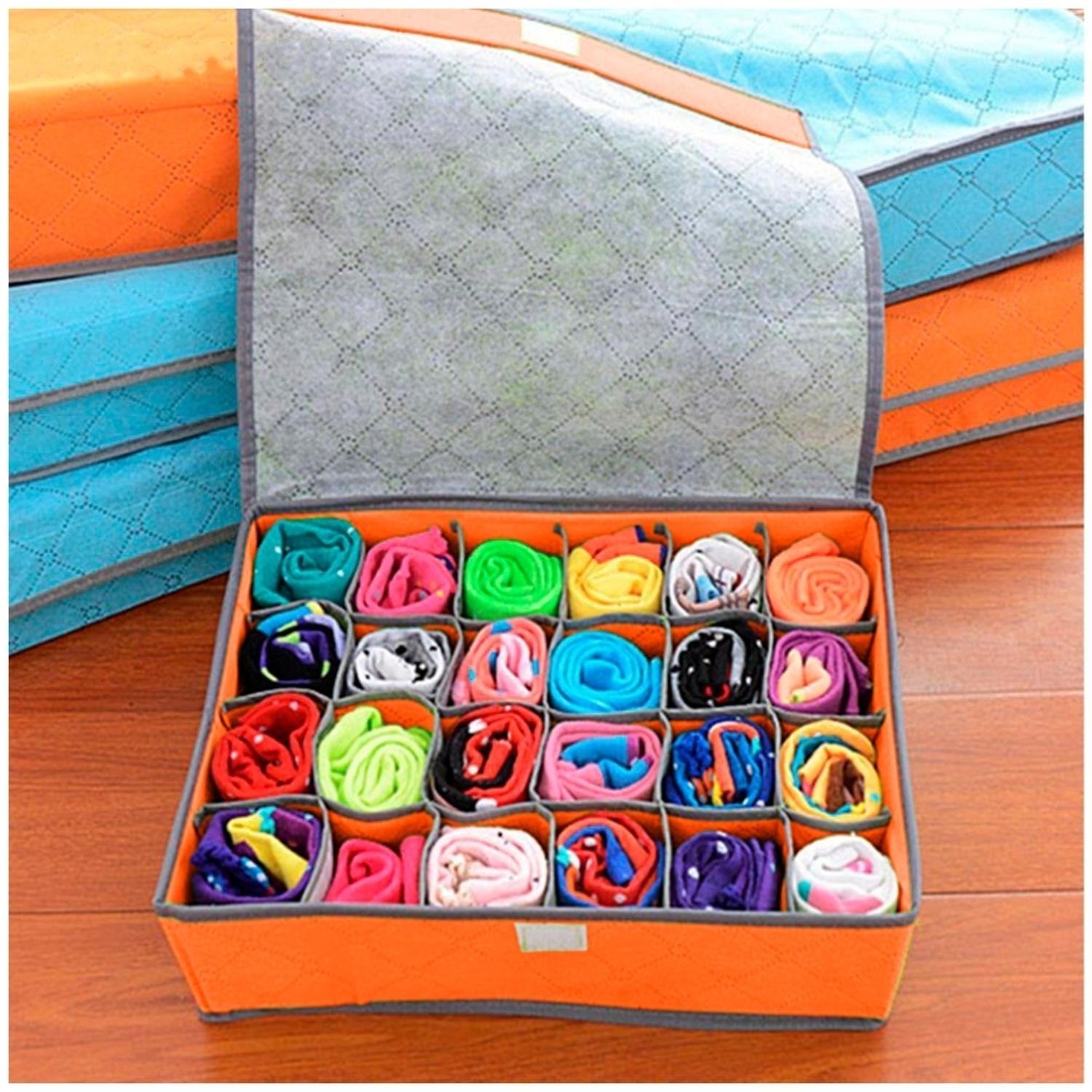 PACK X3 ORGANIZADOR DE MEDIAS ROPA INTERIOR 24 ESPACIOS NJ 490V - 2