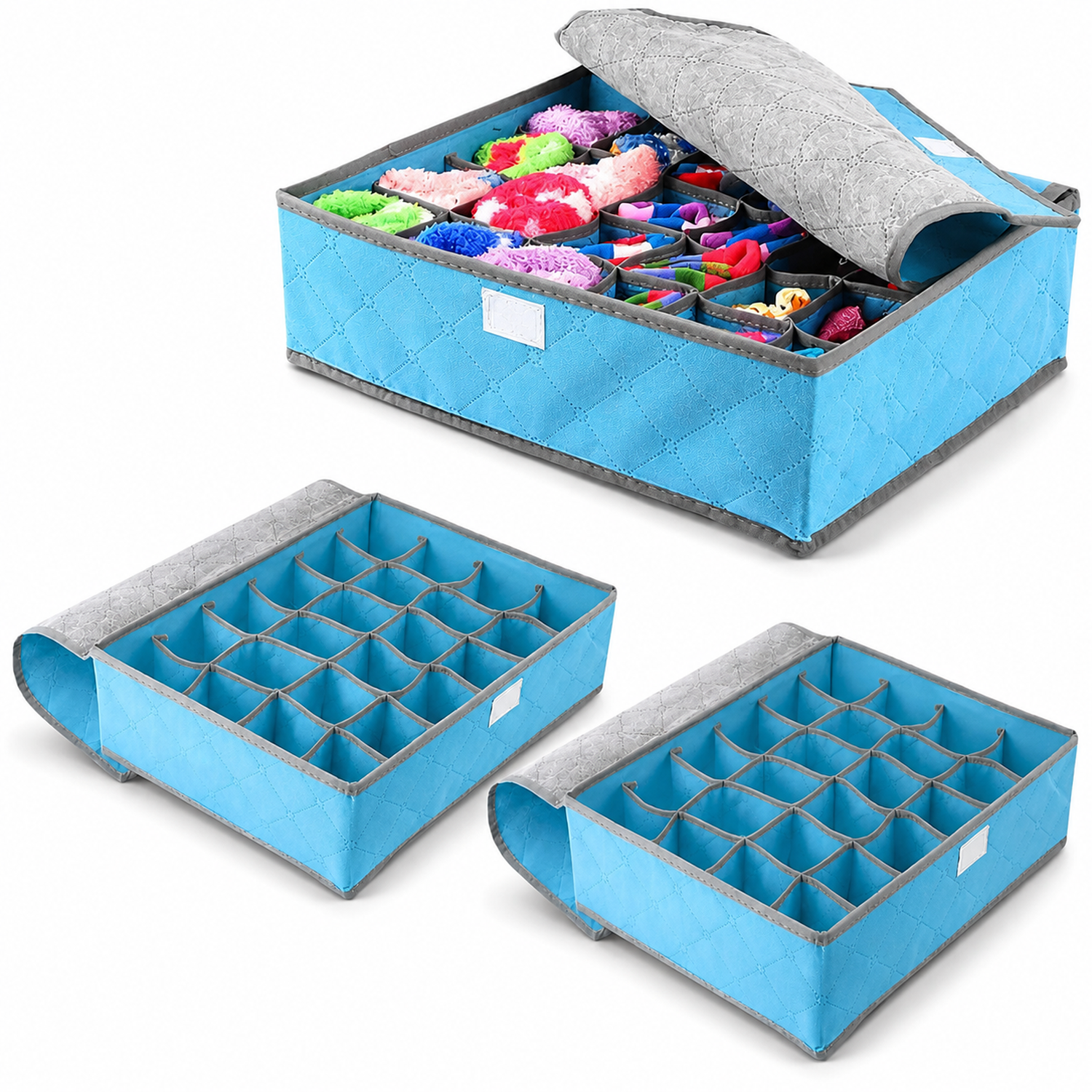PACK X3 ORGANIZADOR DE MEDIAS ROPA INTERIOR 24 ESPACIO CL 490V - 1