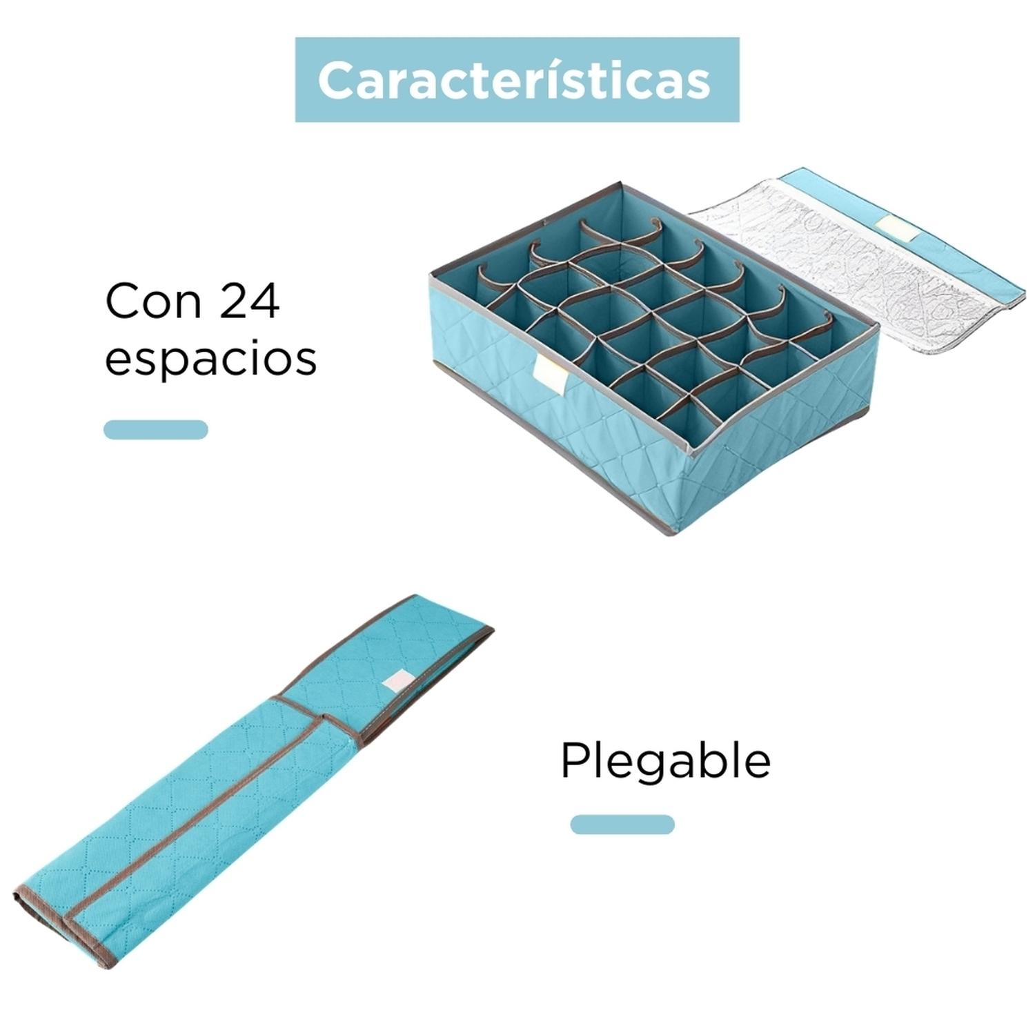 PACK X3 ORGANIZADOR DE MEDIAS ROPA INTERIOR 24 ESPACIO CL 490V - 5