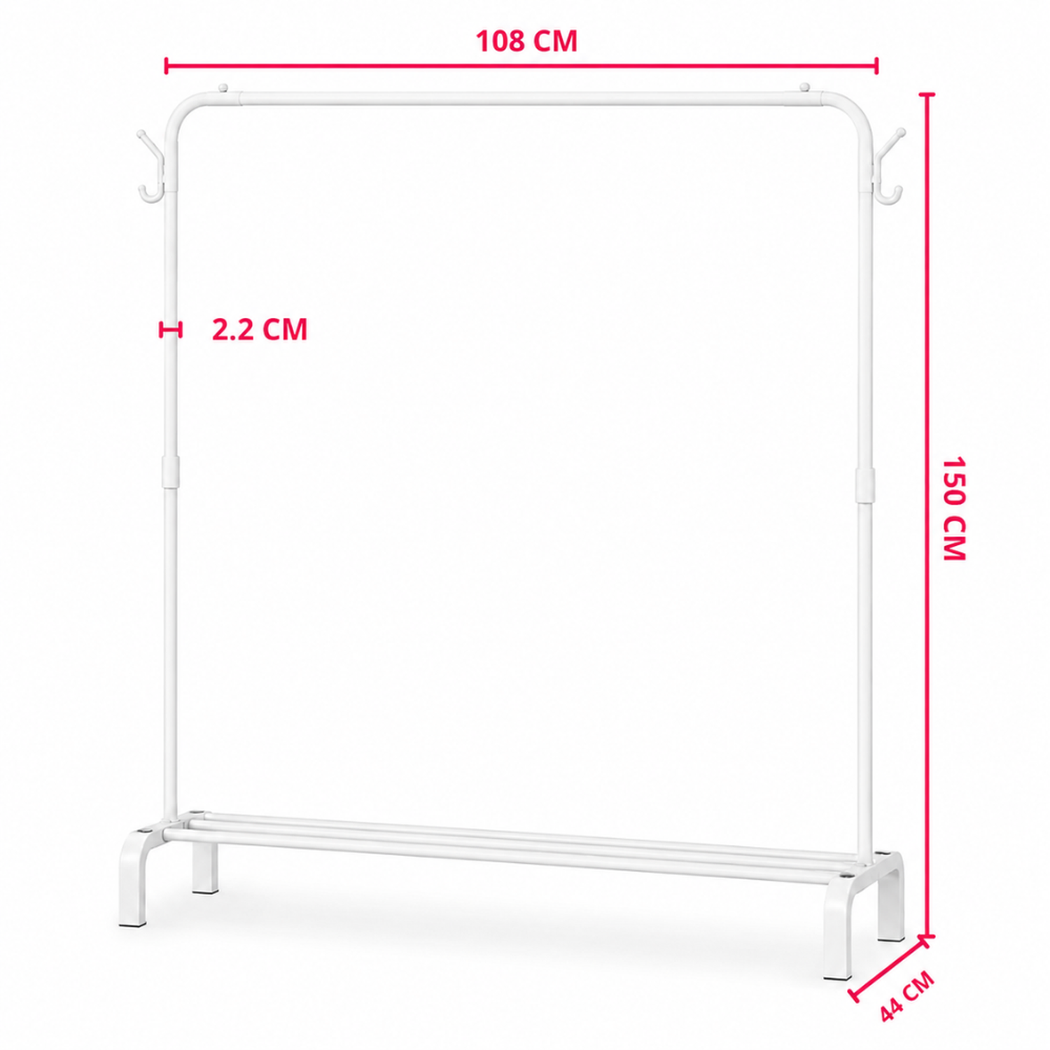 PERCHERO ORGANIZADOR DE ZAPATOS COLGADOR DE ROPA CARTERAS BLANCO P10 - 6