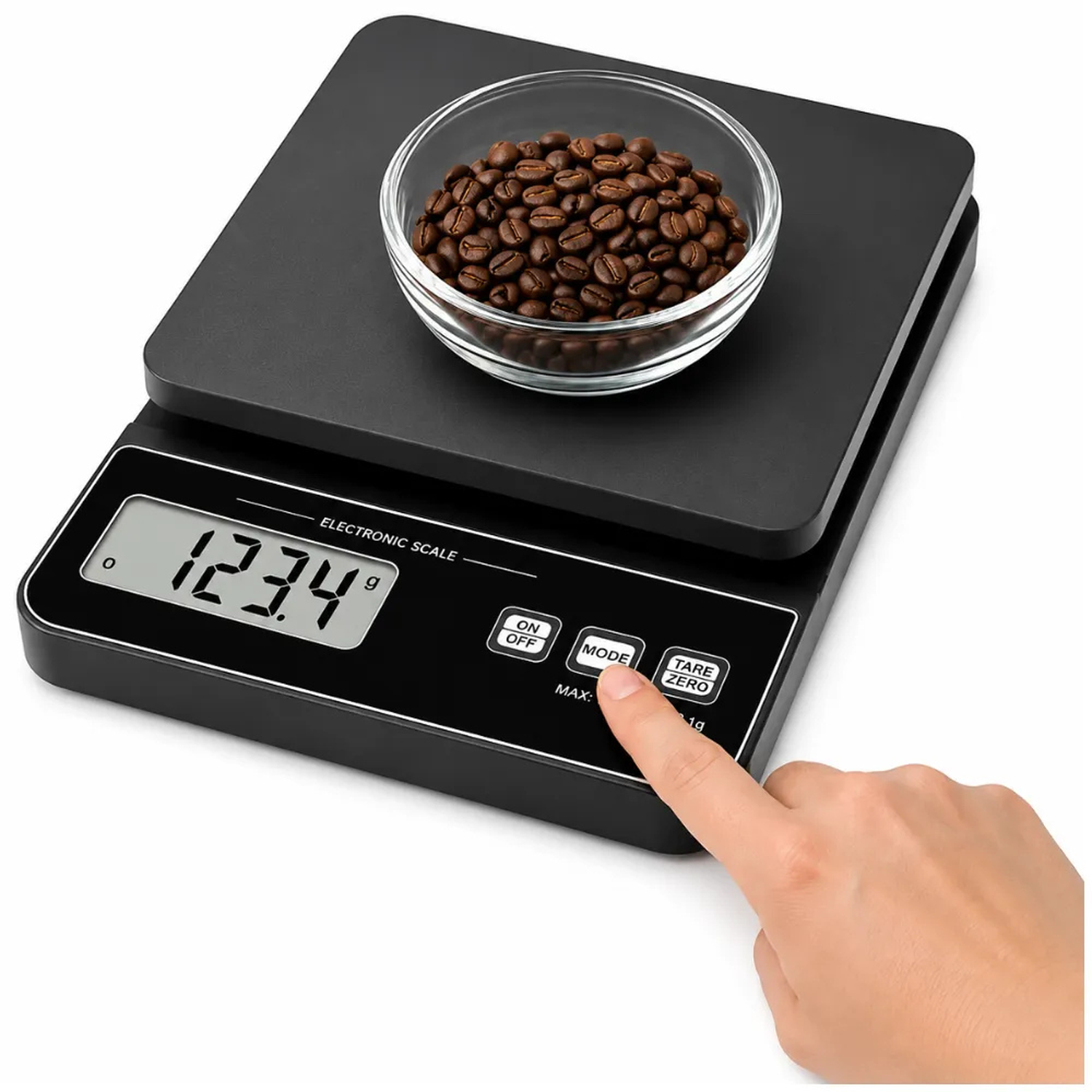 BALANZA GRAMERA DIGITAL COCINA REPOSTERIA NEGRO 5KG - 2