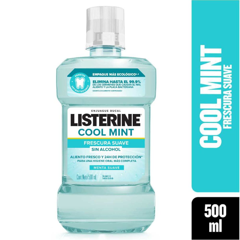 ENJUAGUE BUCAL LISTERINE COOL MINT ZERO 500 ML - 1